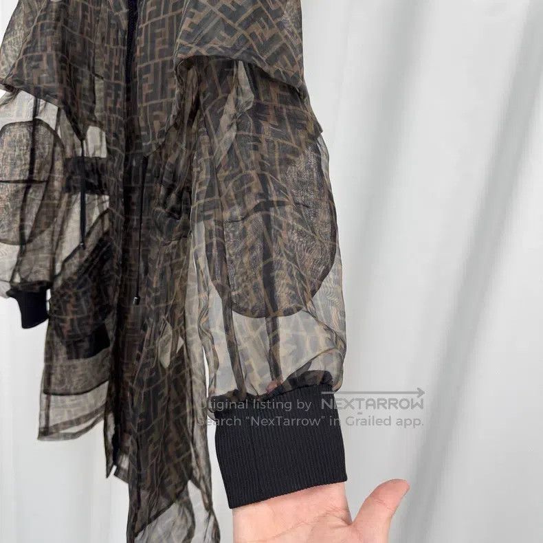 Fendi Fendi Vintage Flower Printed Sheer Organza Dress Size XS / US 0-2 / IT 36-38 - 4 Thumbnail