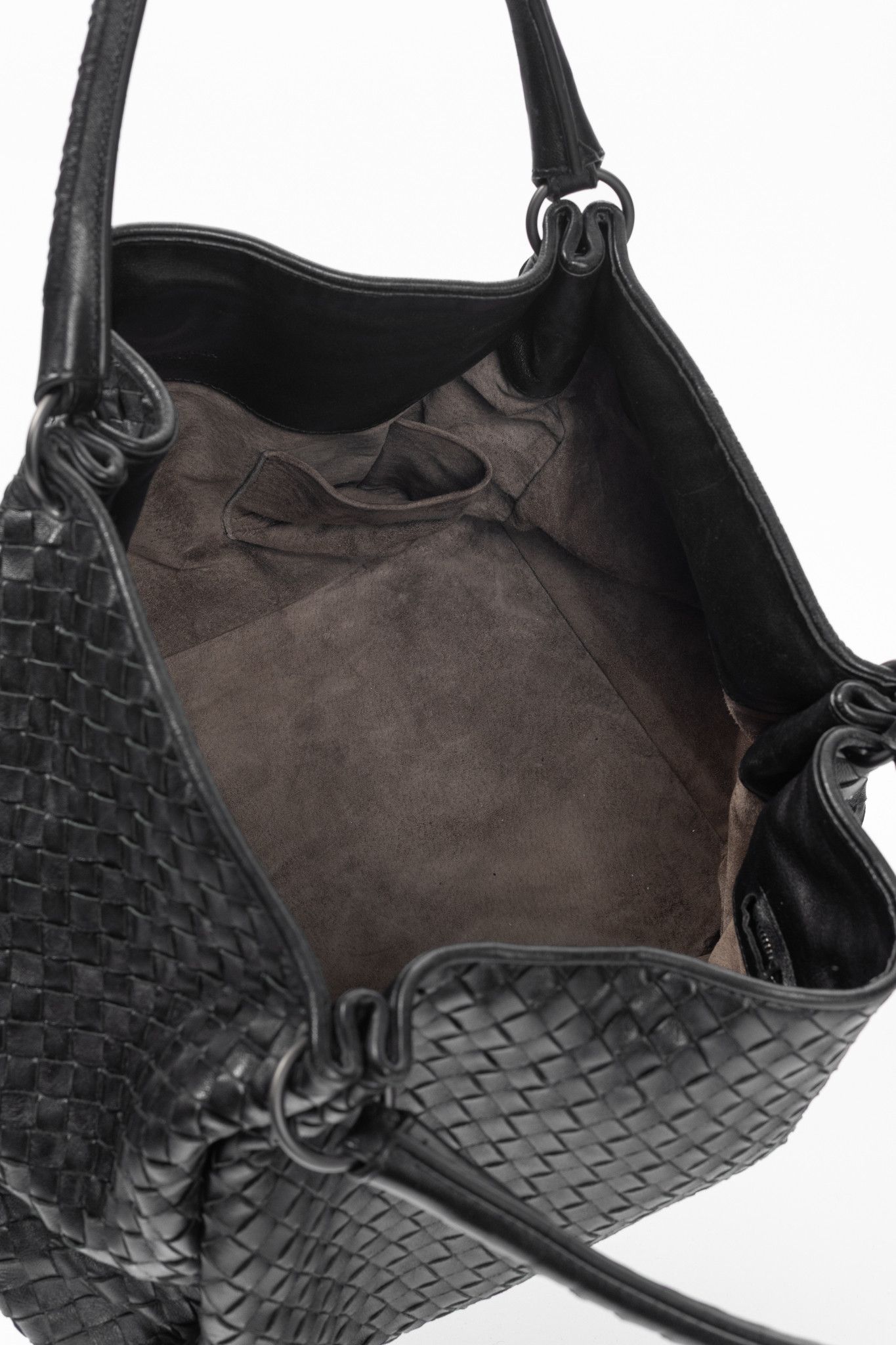 Bottega Veneta Bottega Veneta Black Intrecciato-Leather Handbag Size ONE SIZE - 10 Thumbnail