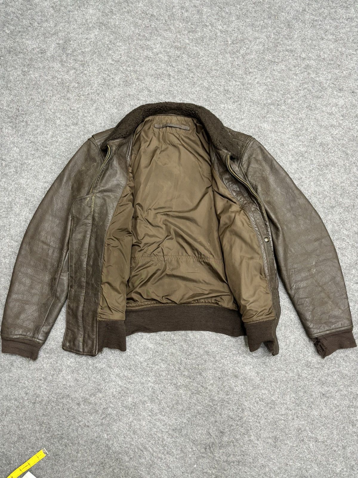 Vintage 💥Vintage 70s💥A2 Flying Jacket USN Leather Jacket Size US S / EU 44-46 / 1 - 23 Thumbnail
