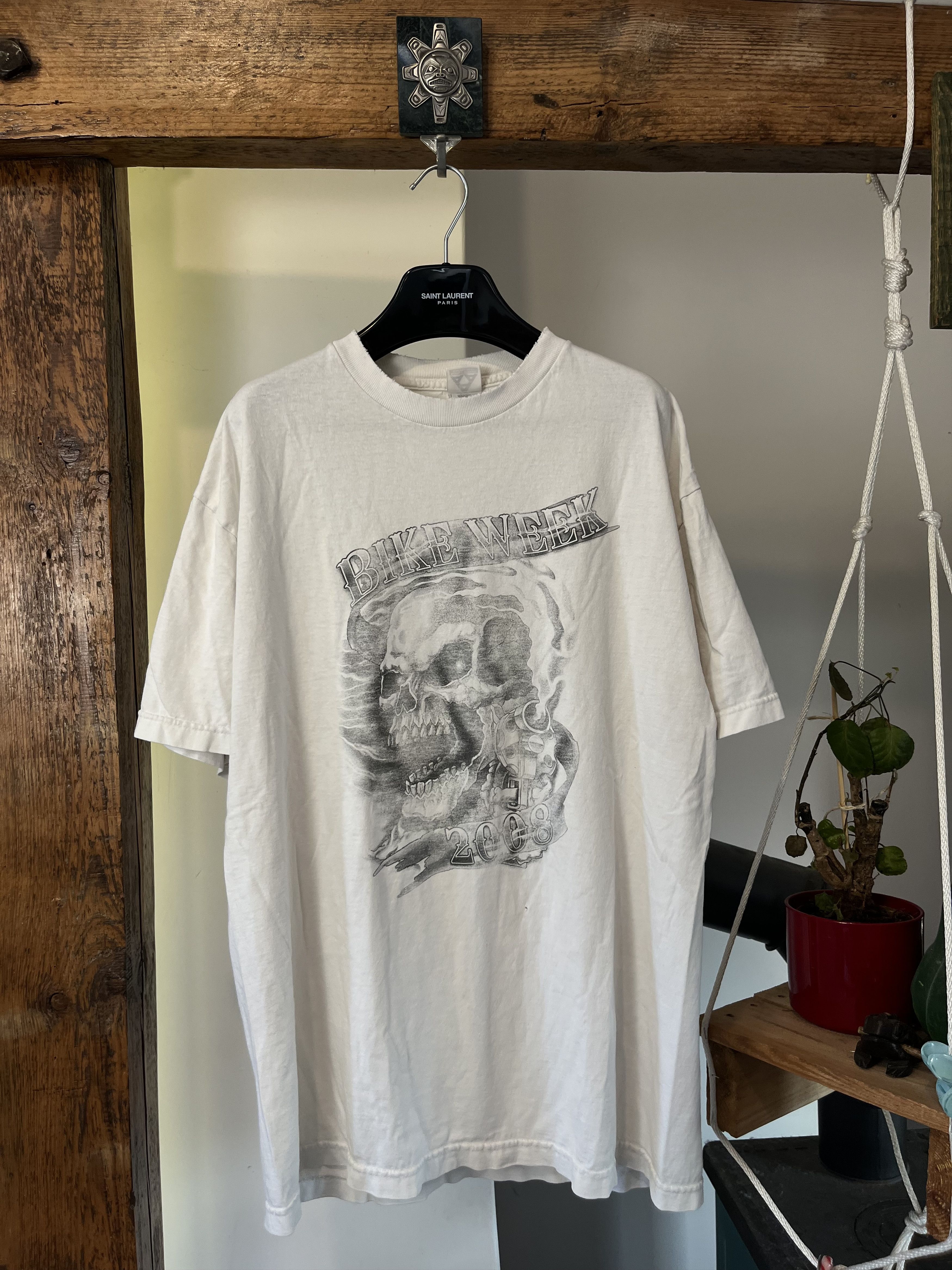 Affliction × Vintage Vintage 2008 Bike Week Daytona Beach Skull Harley Davidson Size US XL / EU 56 / 4 - 1 Thumbnail