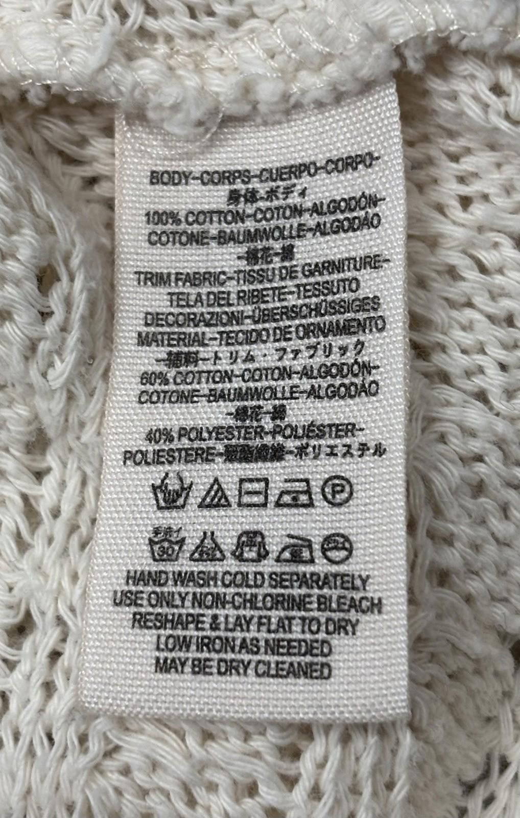 Free People We the Free People Sweater Women XS Hacci Cotton Fringe Knit Size XS / US 0-2 / IT 36-38 - 12 Thumbnail