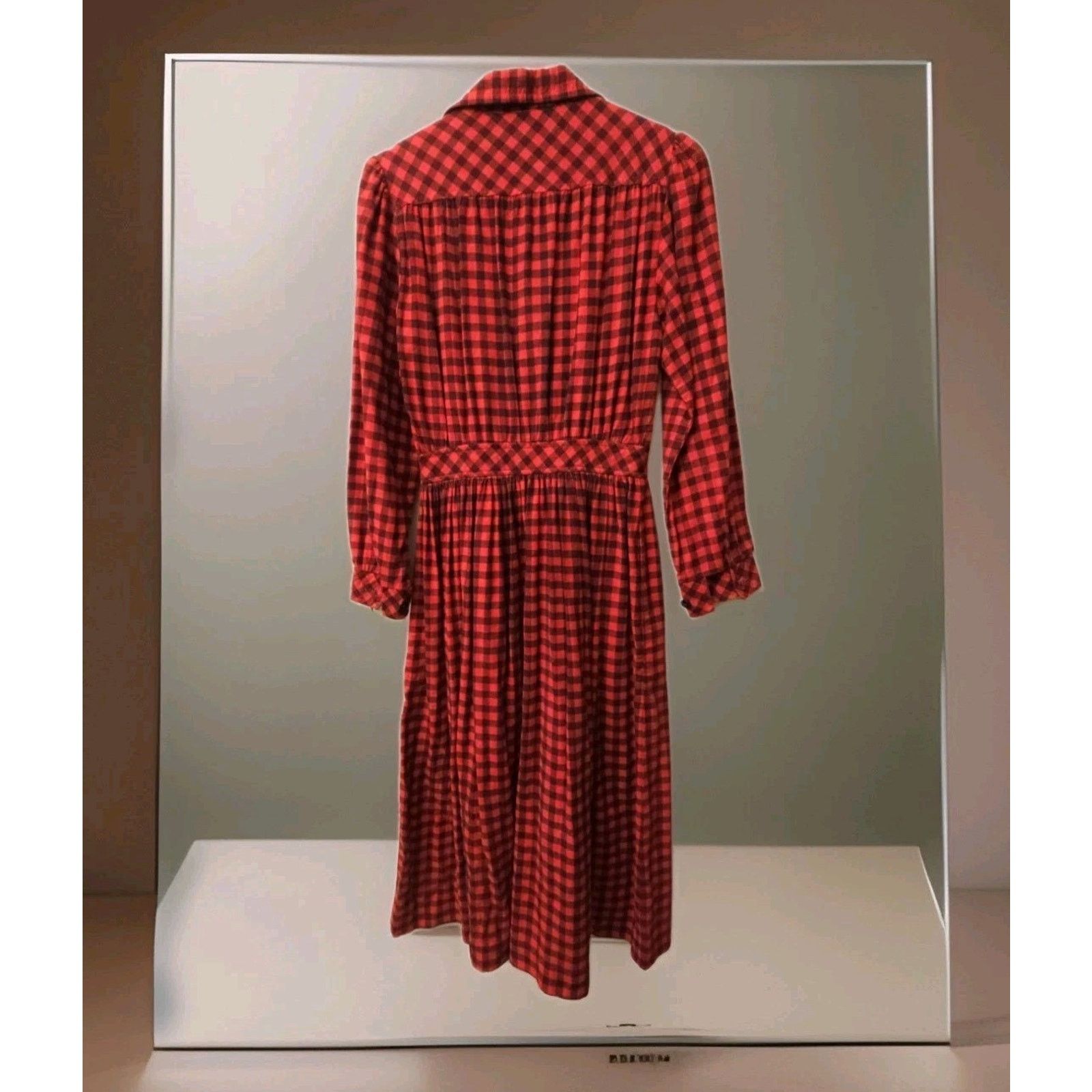 I. Magnin Vtg S.G. Gilbert I.magnin Plaid Button Cotton Shirt Dress Size M / US 6-8 / IT 42-44 - 3 Thumbnail