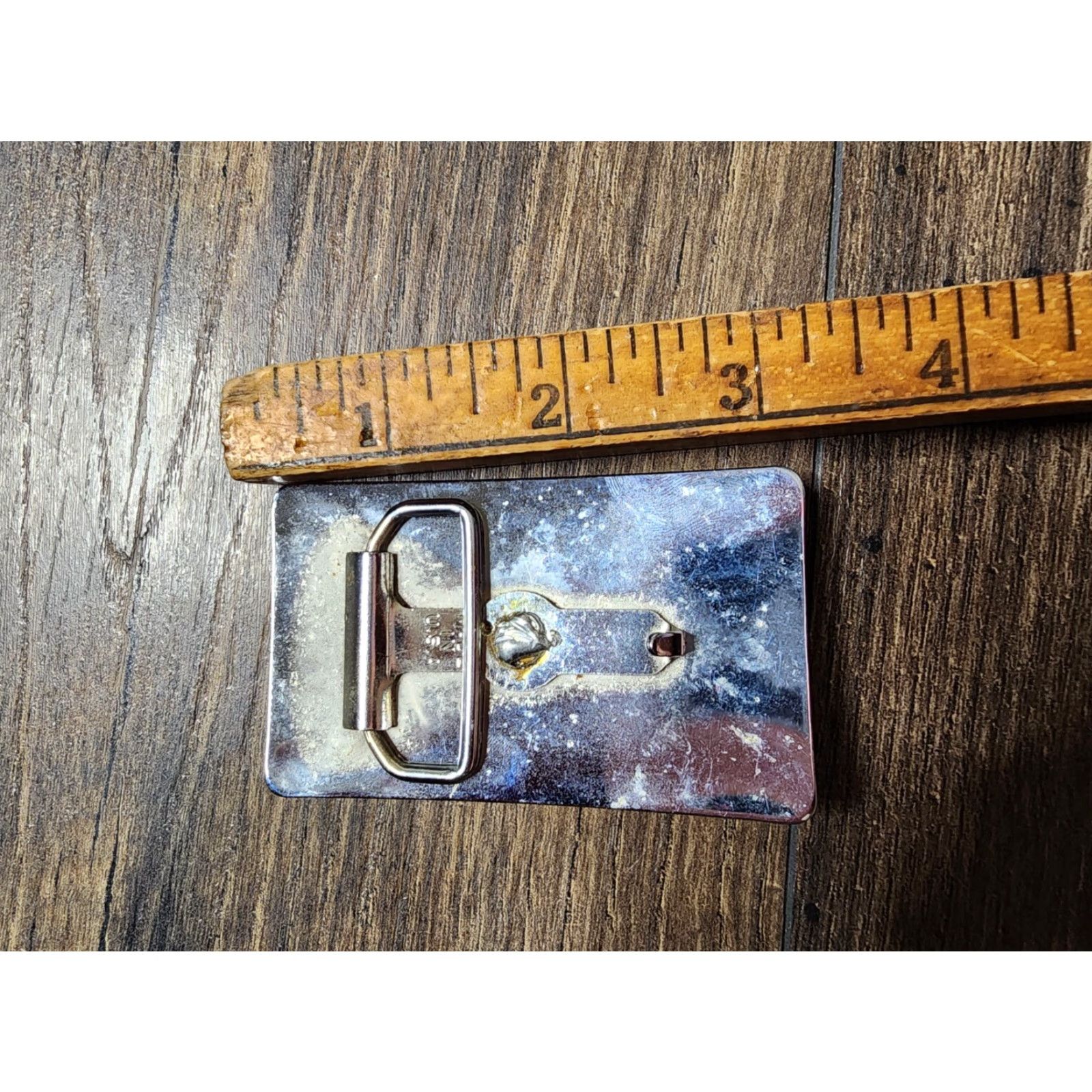 Vintage VINTAGE Square Dancing Cowboys Belt Buckle Silver Black Size ONE SIZE - 3 Thumbnail