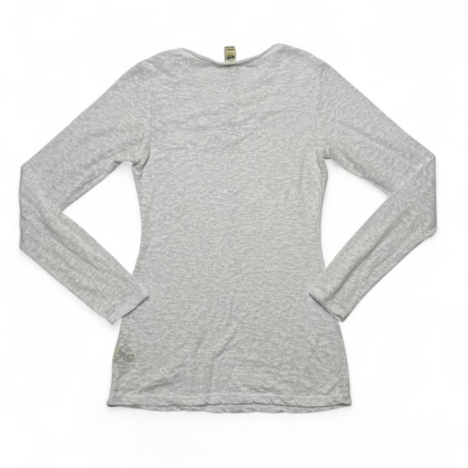 Other White Y2K Sheer Full Length Fitted V Neck Long Sleeve Size L Size L / US 10 / IT 46 - 6 Thumbnail