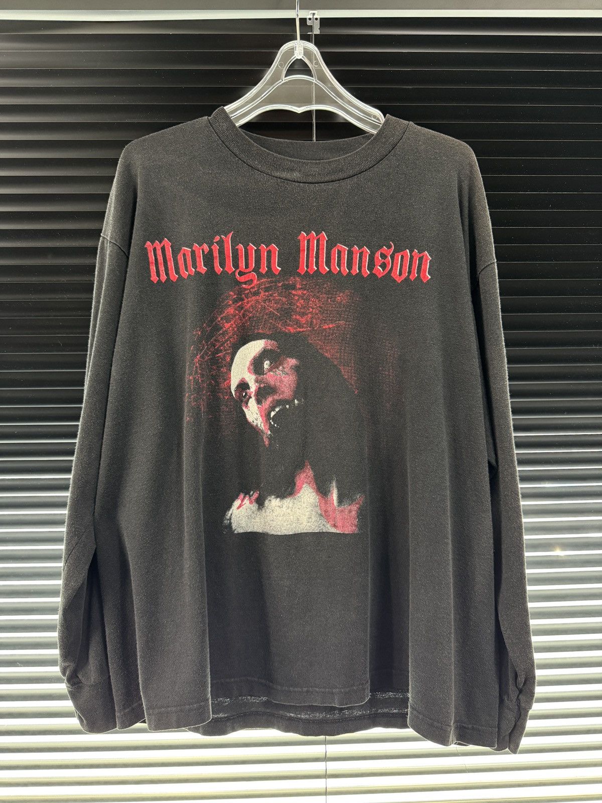 Band Tees Vintage 90s Marilyn Manson "Antichrist Superstar" Longsleeve Size US XL / EU 56 / 4 - 1 Thumbnail