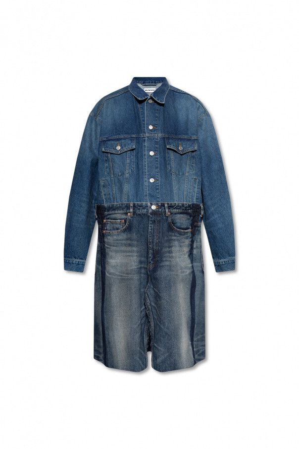 o1mt1gz0424 Denim Dress in Navy Blue