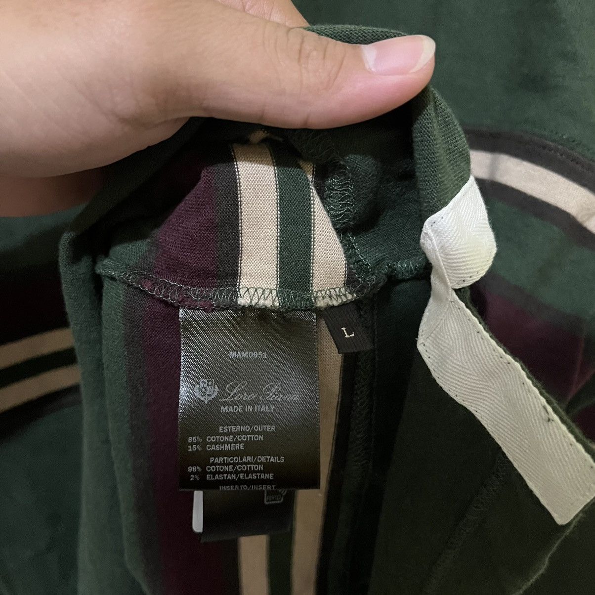Loro Piana LORO PIANA - POLO FLEECE JERSEY STRIPES Size US L / EU 52-54 / 3 - 4 Thumbnail