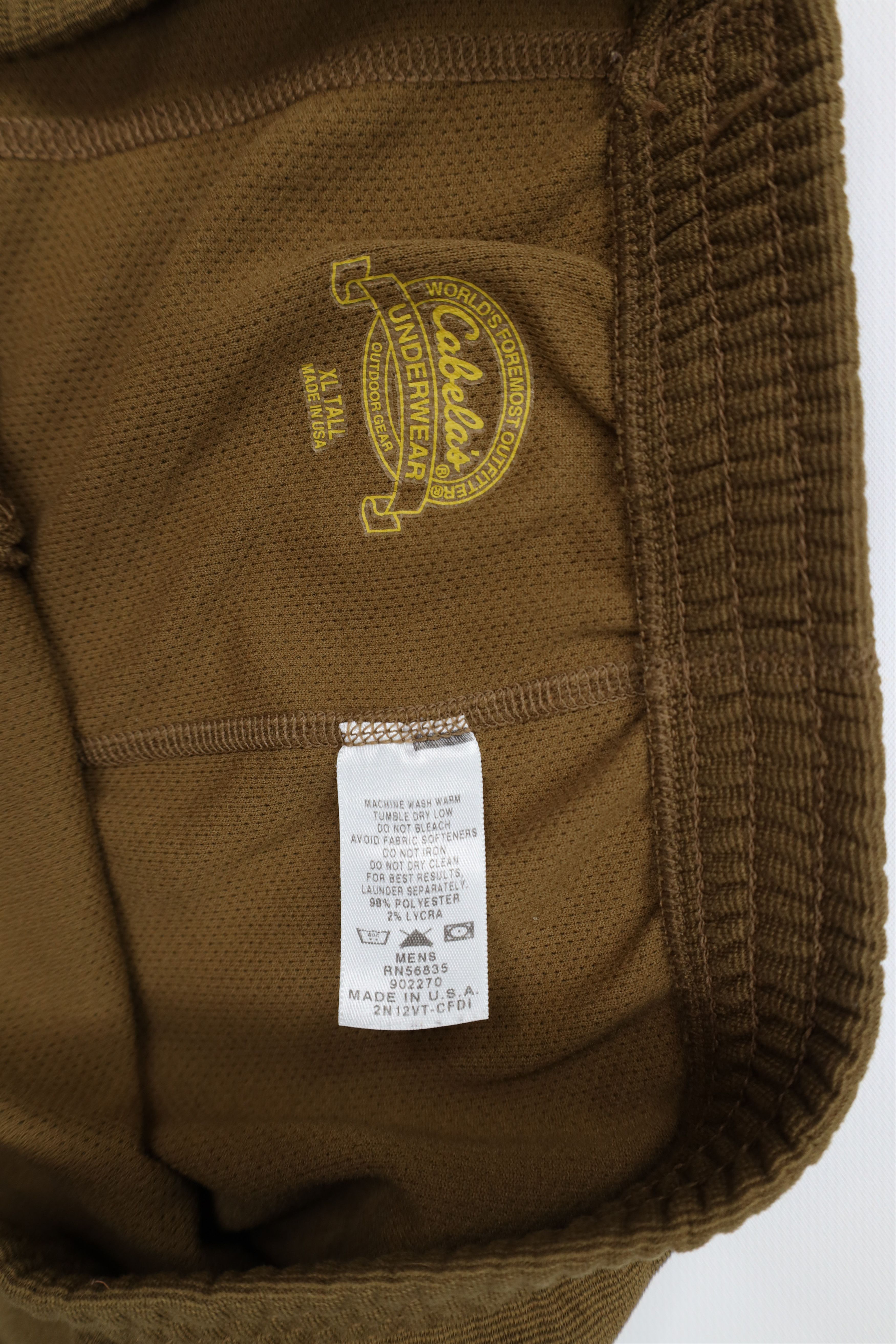 Cabelas Vintage 90s Cabelas Thermal Knit Joggers Pants Brown USA Size US 38 / EU 54 - 9 Thumbnail