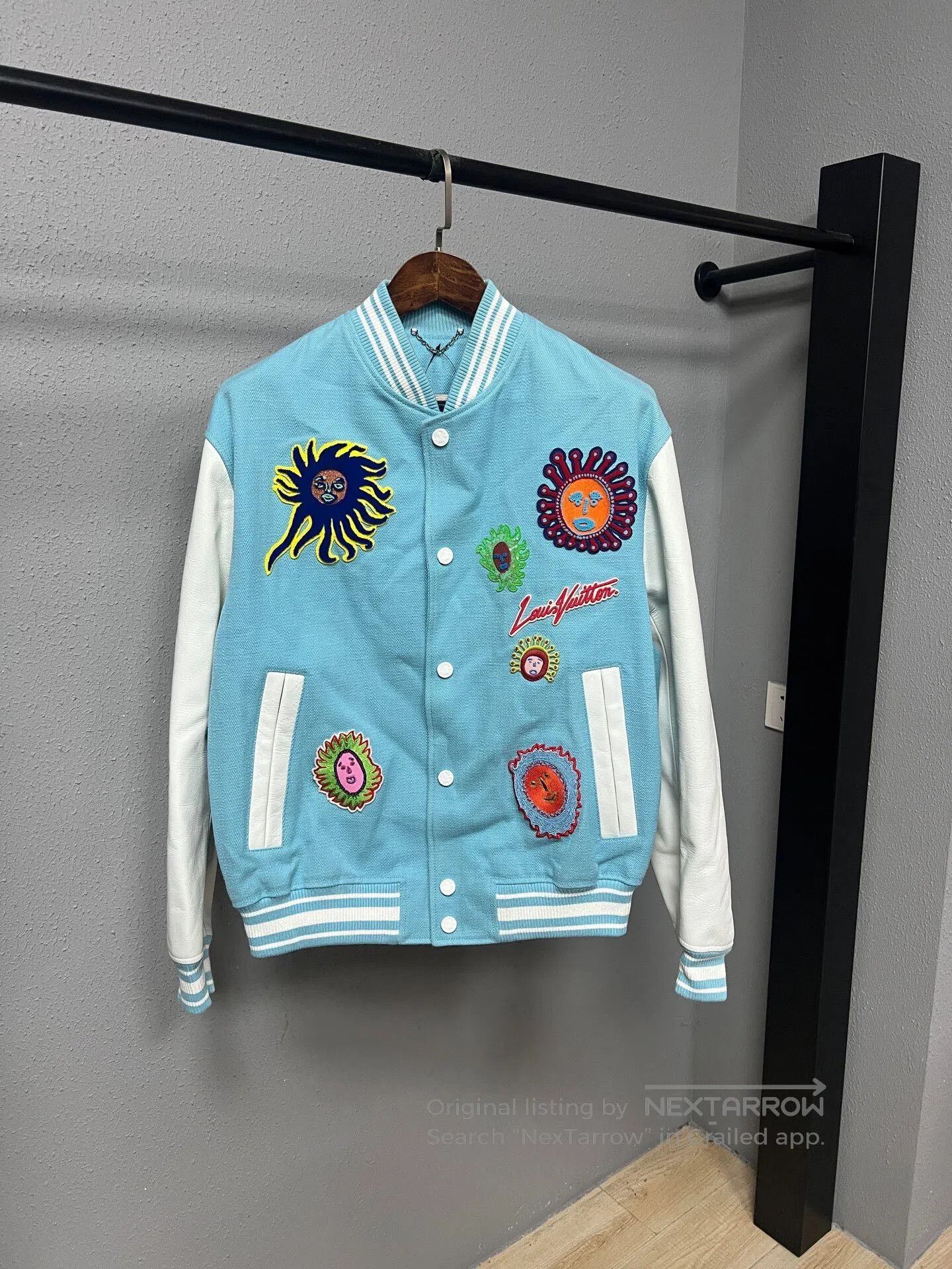 Louis Vuitton Louis Vuitton Blue and White Embroidered Jacket. Size US L / EU 52-54 / 3 - 1 Thumbnail