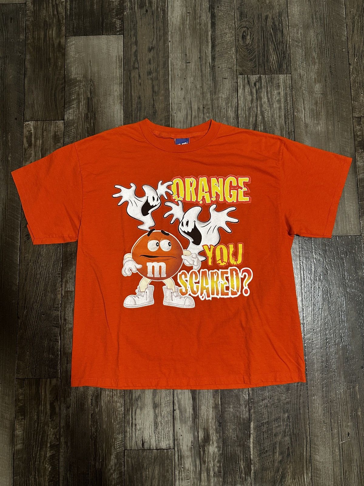 Vintage Vintage 90s Orange M&M’s Tee Size US XL / EU 56 / 4 - 1 Thumbnail