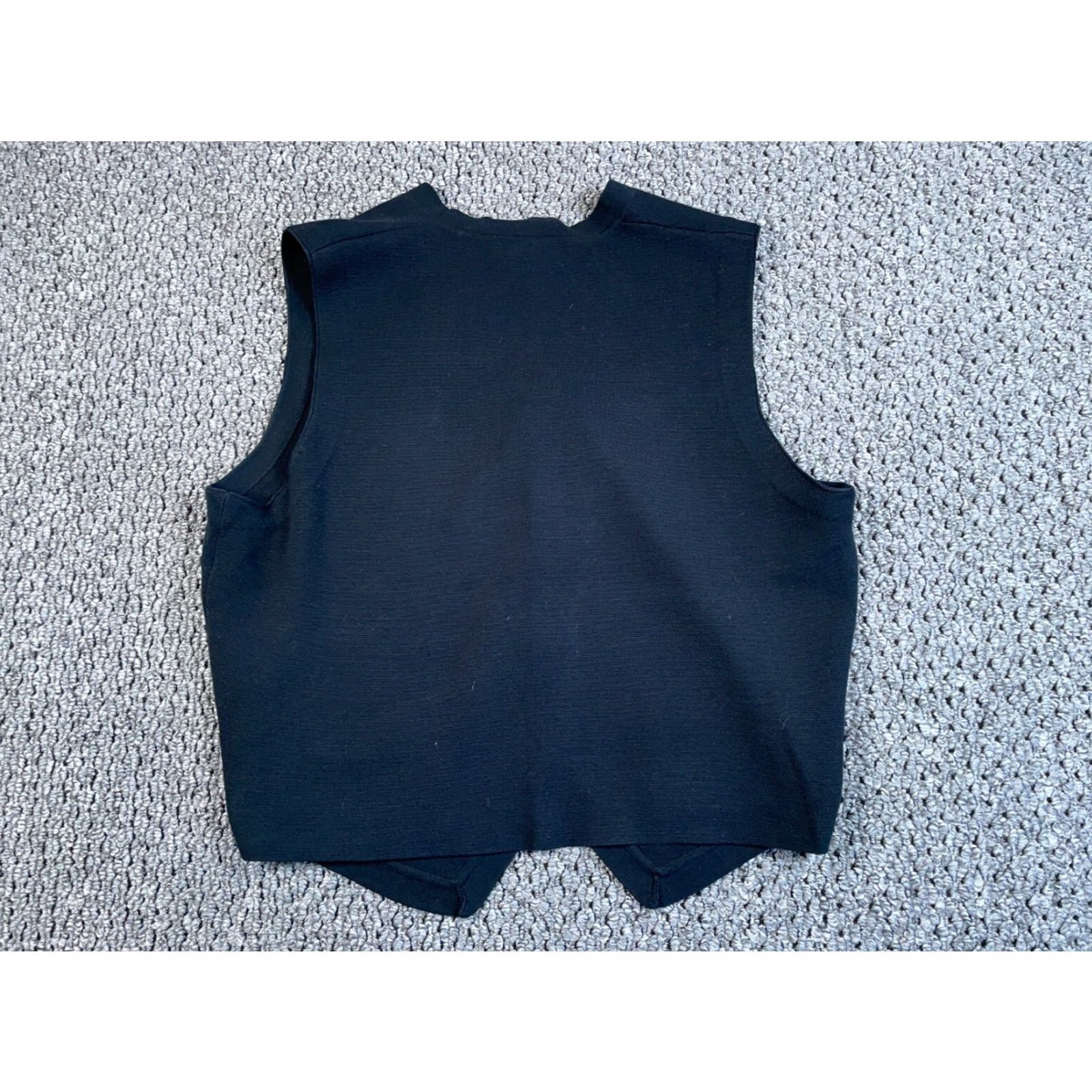 Vintage VINTAGE Eildon Hills Sweater Vest Men Large Black Button Up Preppy Lightweight Cotton Knit Vest 90s Mens Size US L / EU 52-54 / 3 - 2 Thumbnail