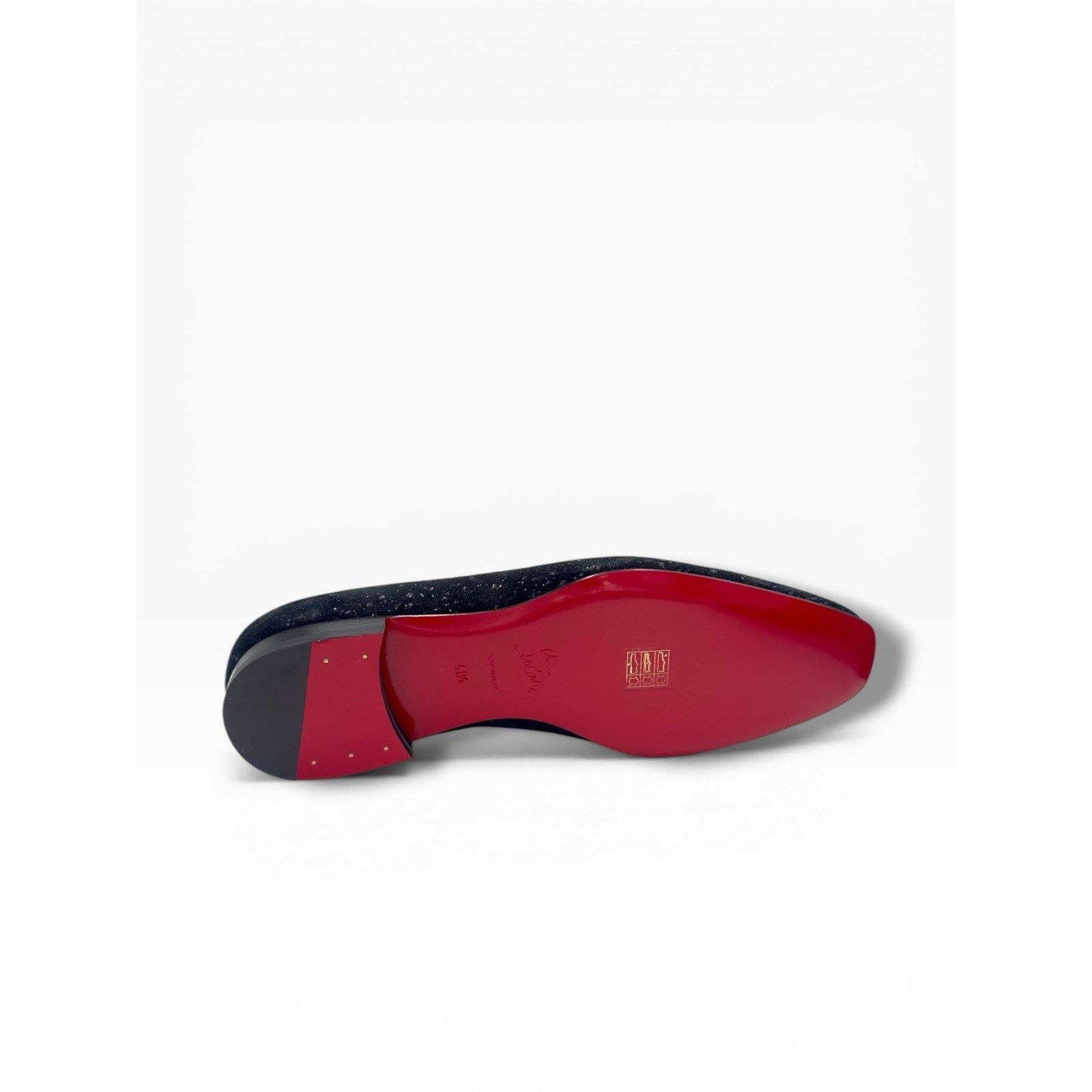 Christian Louboutin Suede Black Sparkle Lafitte Lace Up Shoes EU 41 Size US 8 / EU 41 - 5 Thumbnail