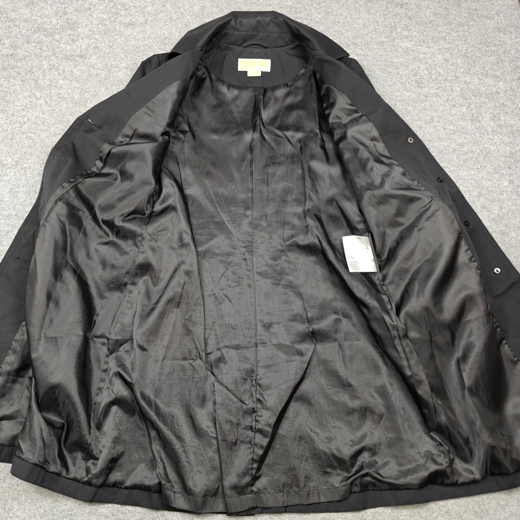 Vintage Michael Kors Coat Womens Small Black Trench Single Breasted Zip Pockets Jacket Size S / US 4 / IT 40 - 3 Thumbnail
