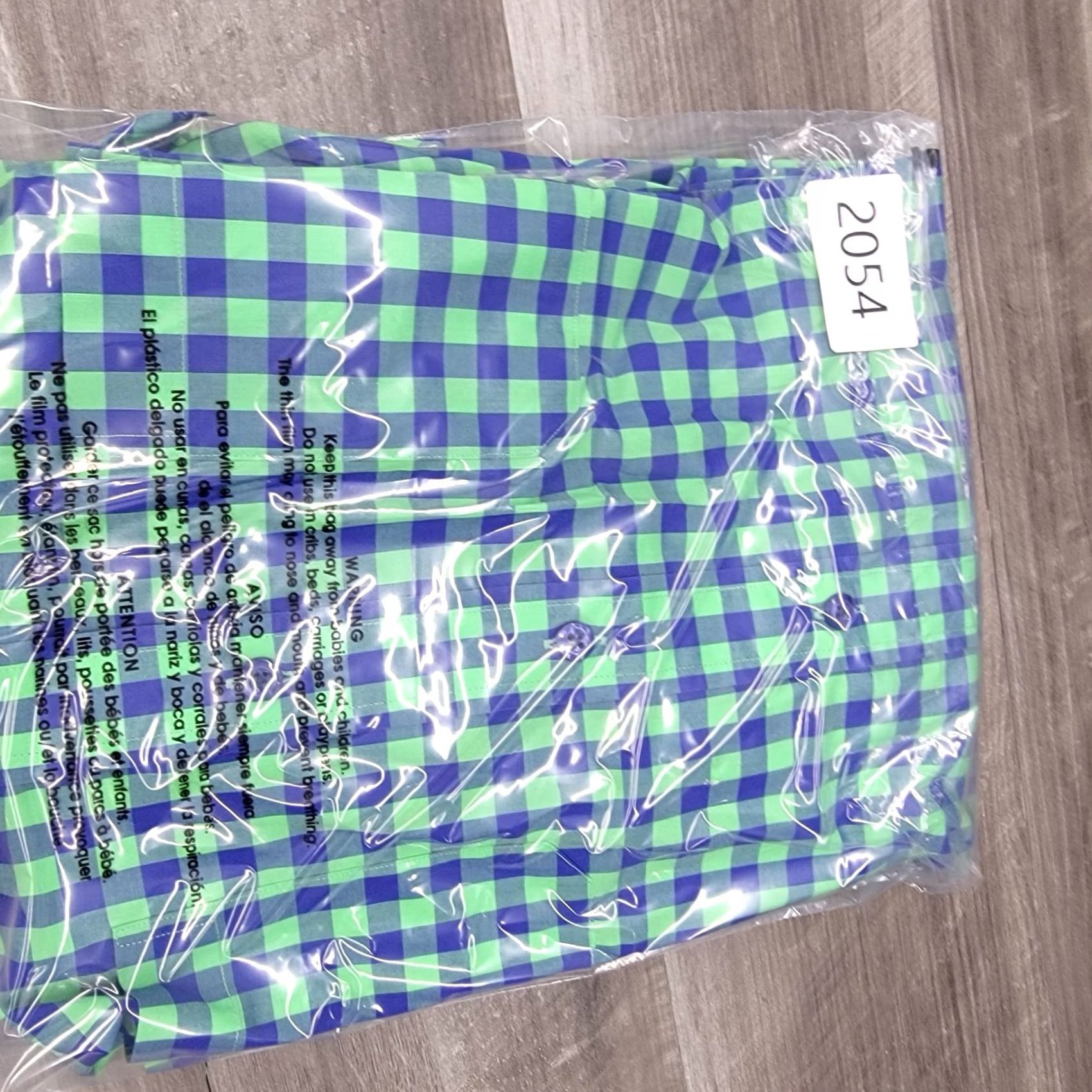 Hamilton Hamilton 1883 Shirt Adult 2XL Button Up check dress shirt green blue Size 48R - 8 Thumbnail