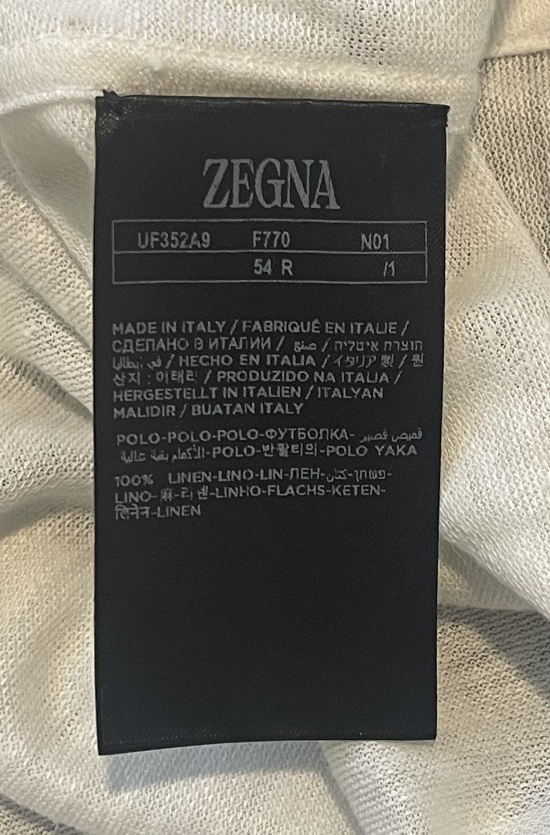 Ermenegildo Zegna $1250 NWT Ermenegildo Zegna Oasi Shirt White Linen XL/54 Size US XL / EU 56 / 4 - 7 Thumbnail