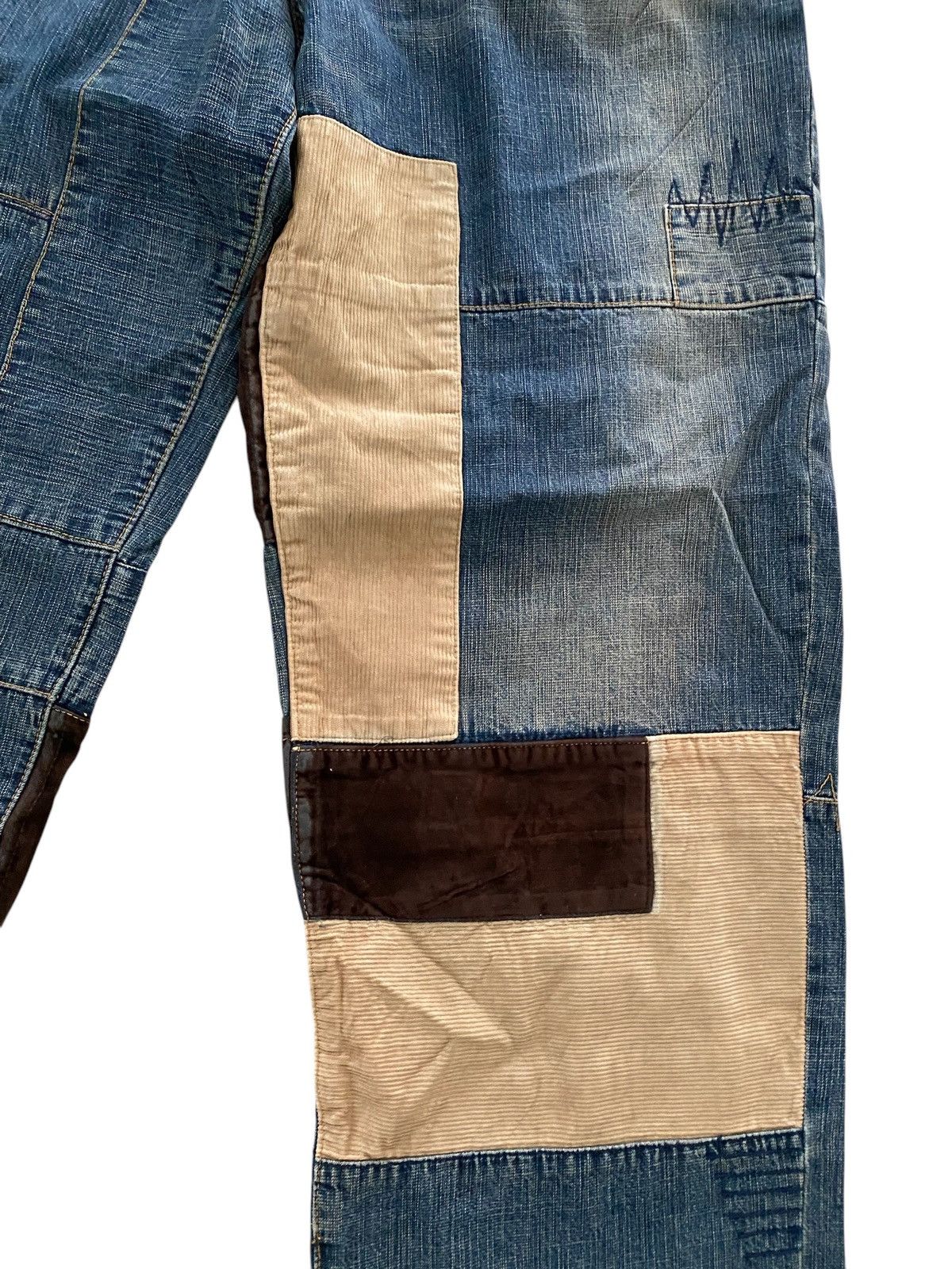 Japanese Brand PEPE JEANS patcwork style Baggy denim pants Kapital style Size US 30 / EU 46 - 6 Thumbnail