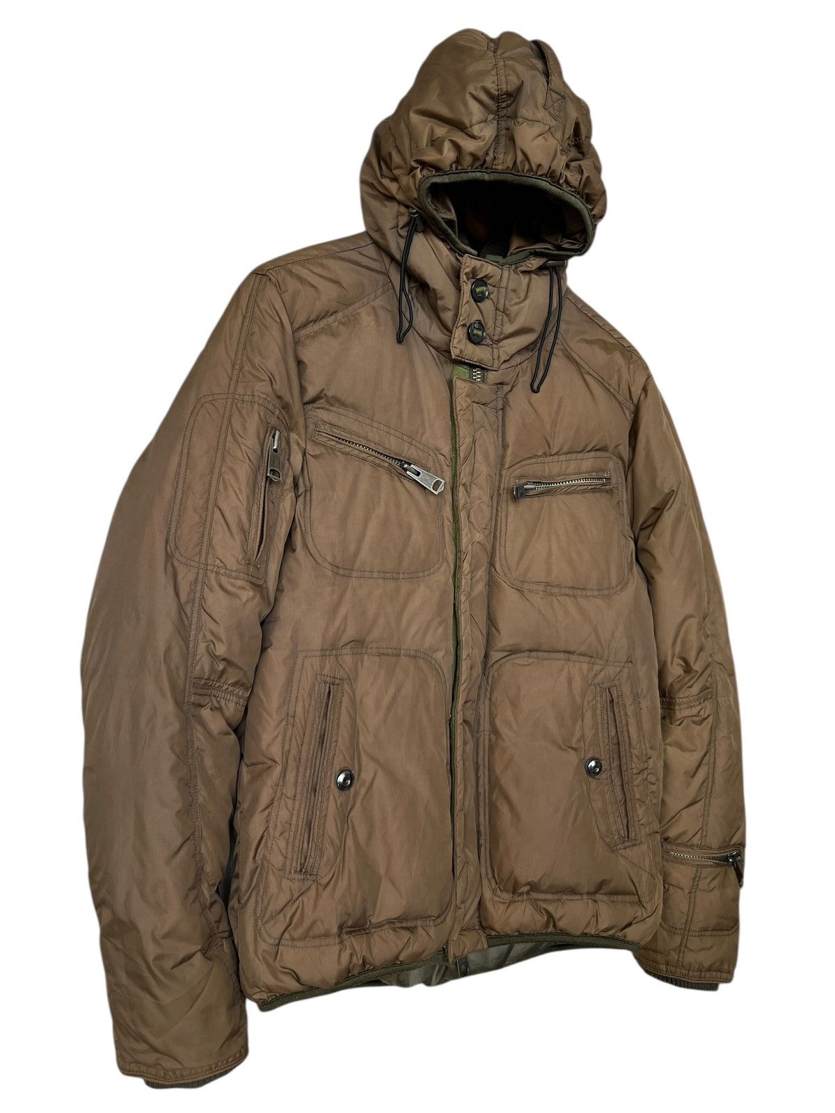 NANO universe Nano Universe Japan Brown Puffer Jacket Hoodie Size US M / EU 48-50 / 2 - 2 Thumbnail