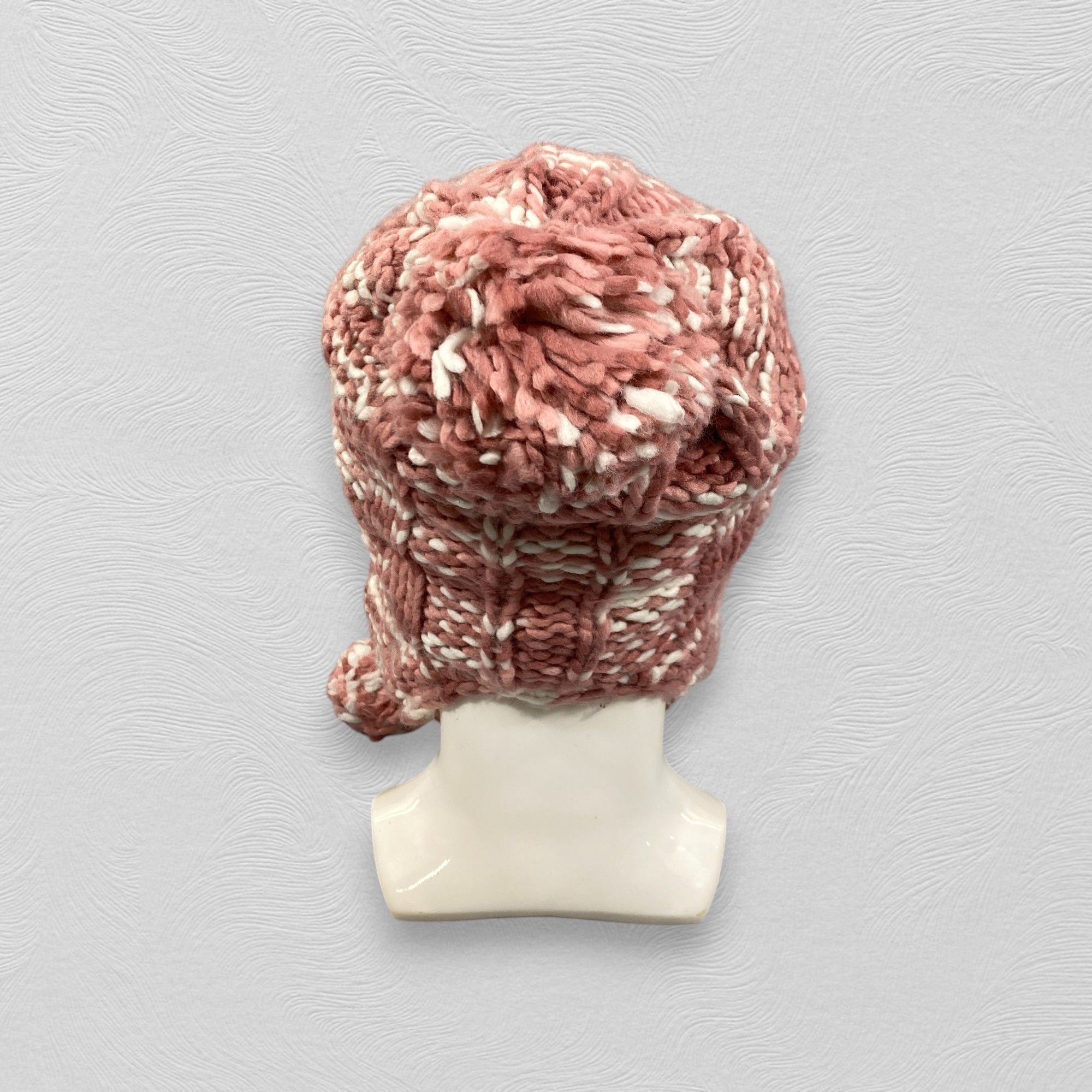 Japanese Brand Fat Face Ear Flap Knitted Beanie -BN706 Size ONE SIZE - 3 Thumbnail