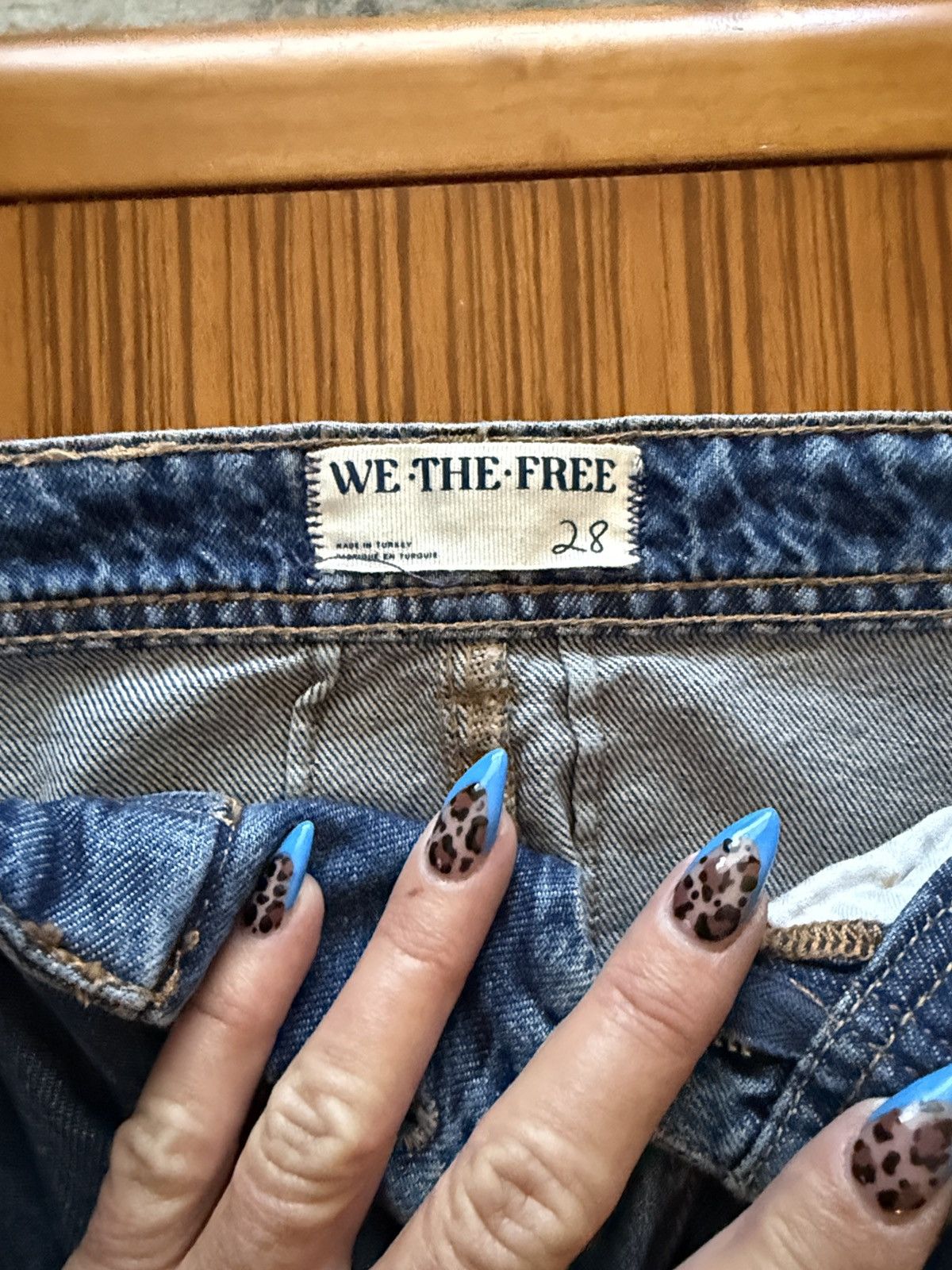 Free People Free People Wide Leg Jeans Size 28" / US 6 / IT 42 - 2 Thumbnail