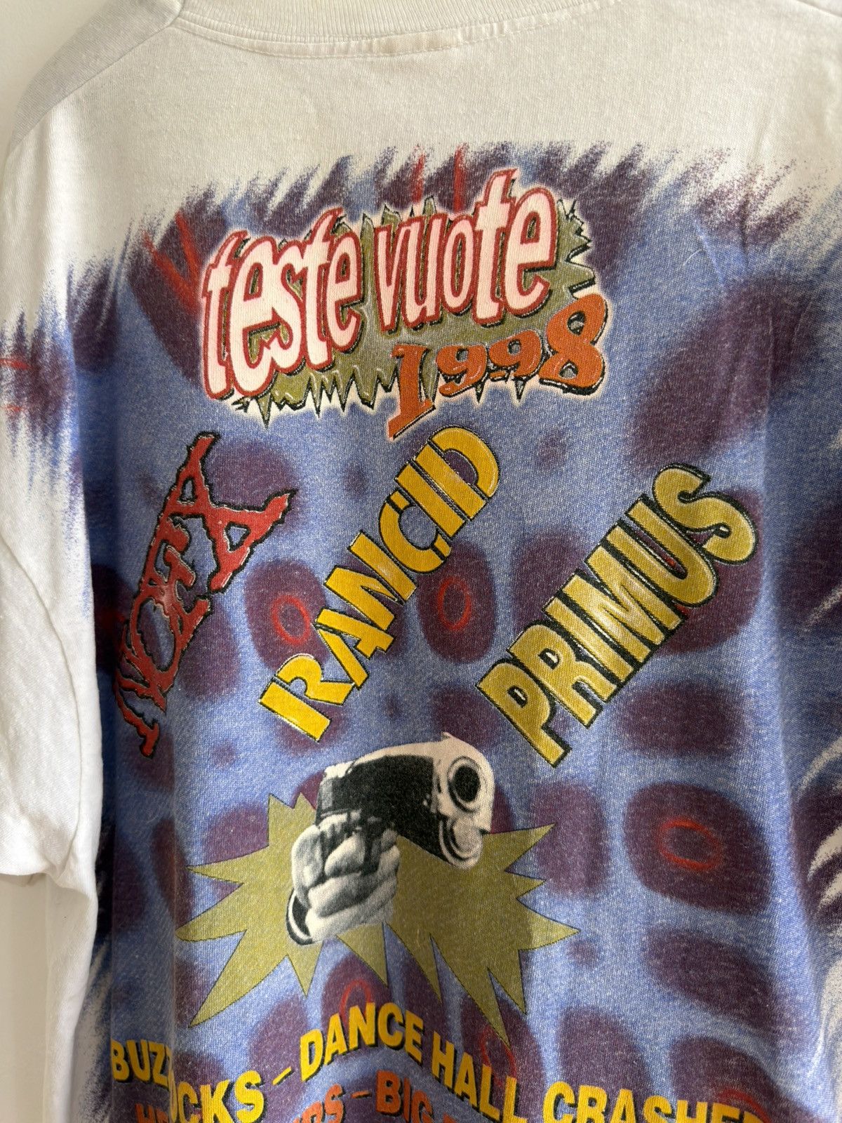 Band Tees *RARE* TESTE VUOTE 1998 90s PUNK FESTIVAL PRIMUS RANCID NOFX Size US XL / EU 56 / 4 - 10 Thumbnail