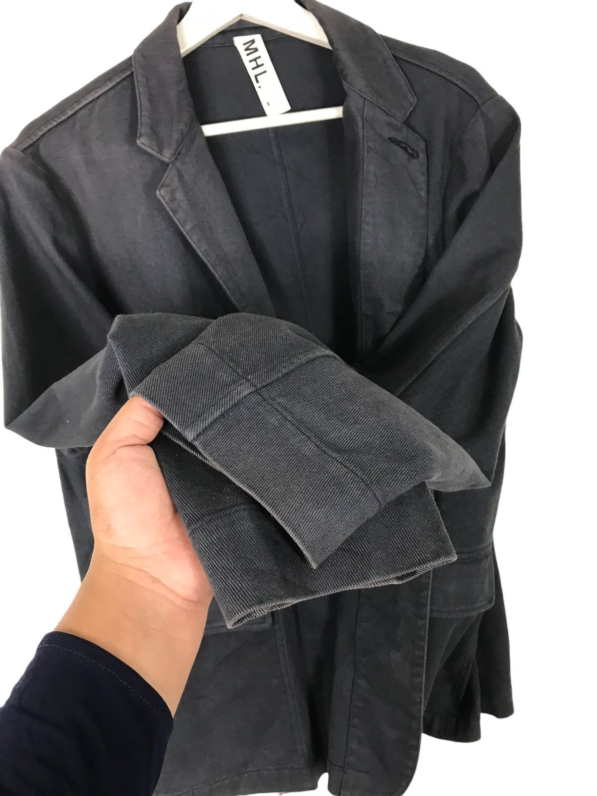 Margaret Howell 💥 MHL MARGARETT HOWELL SHAWL COLAR NAVY JACKET Size US M / EU 48-50 / 2 - 8 Thumbnail
