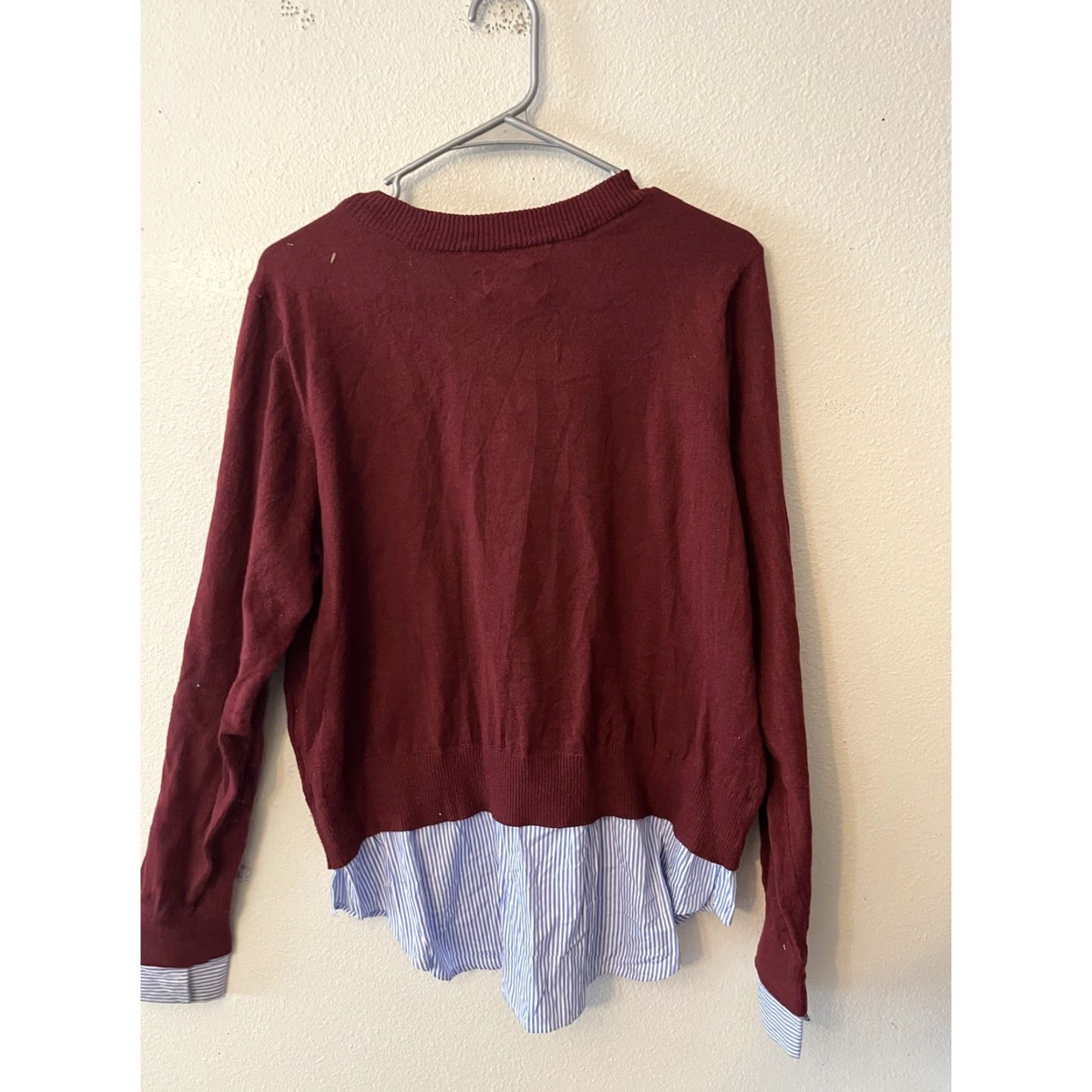 Croft & Barrow Croft & Barrow Crew Neck Burgundy Plaid Pullover Sweater XXL Women Size XXL / US 16-18 / IT 52-54 - 3 Thumbnail