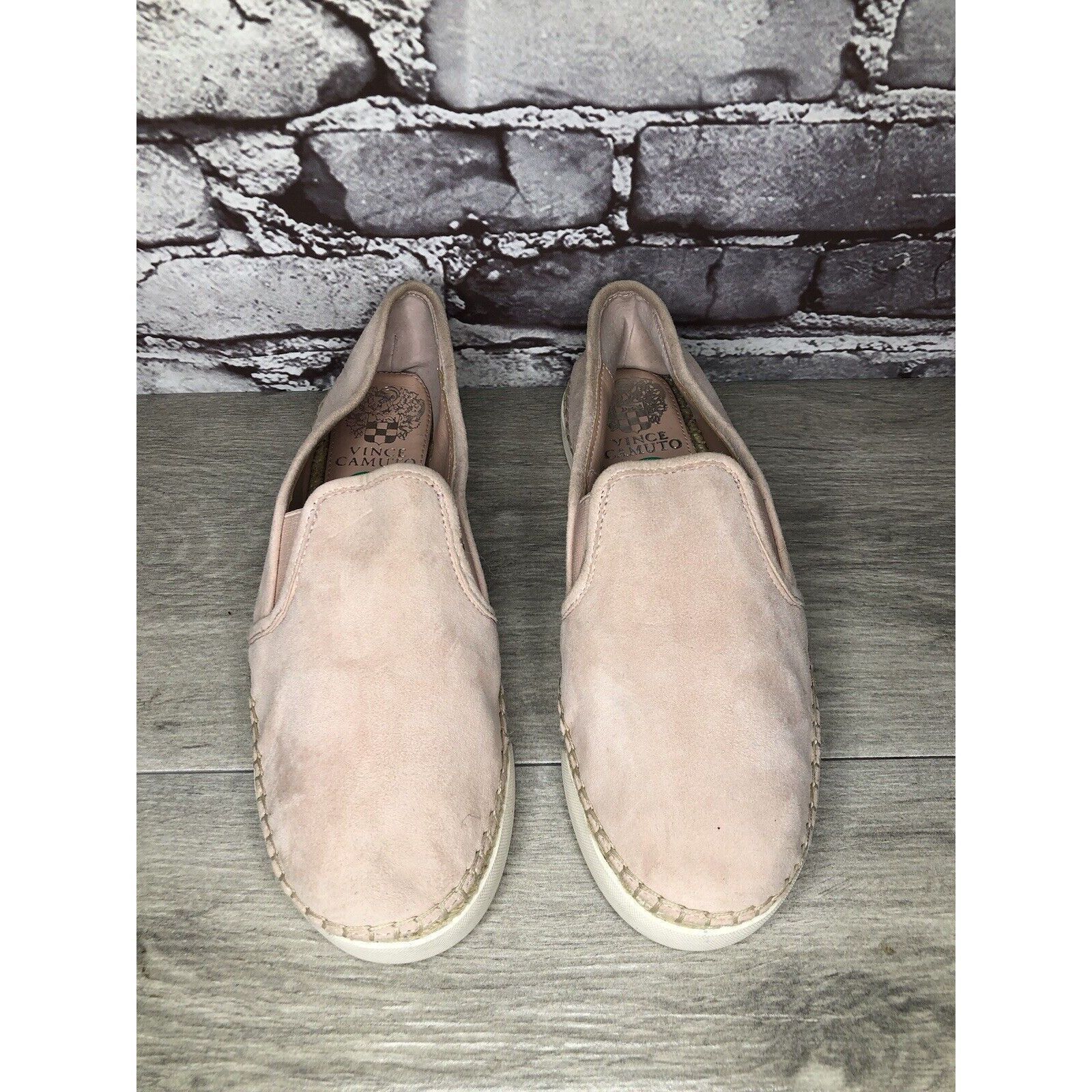 Vince Camuto VINCE CAMUTO Tambie Blush Pink Suede Leather Espadrille Loaf Size US 8 / IT 38 - 20 Thumbnail
