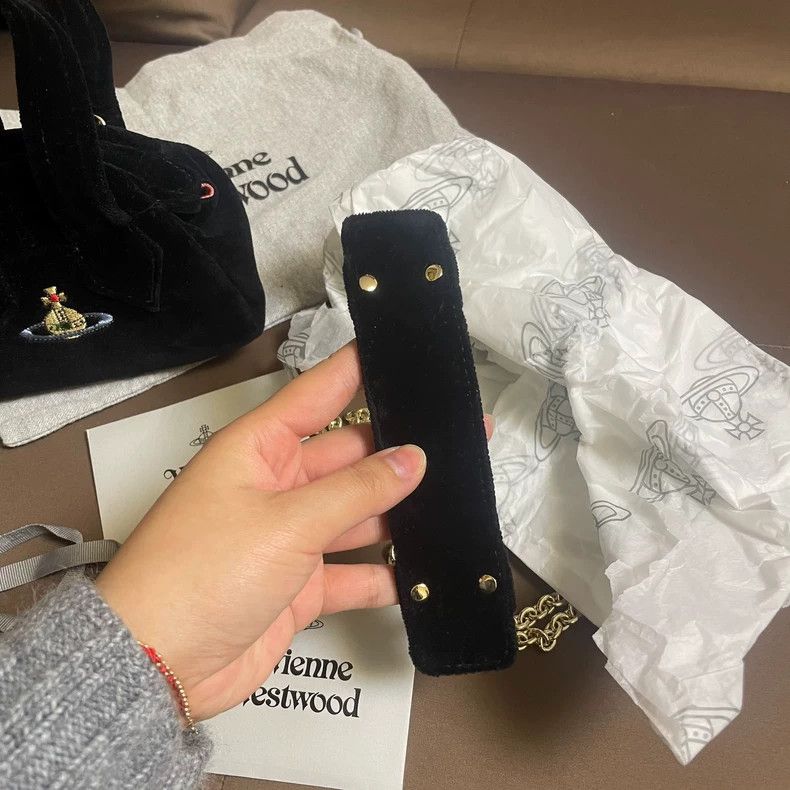Vivienne Westwood Vivienne Westwood size os Mini black velvet bowling bag Size ONE SIZE - 4 Thumbnail
