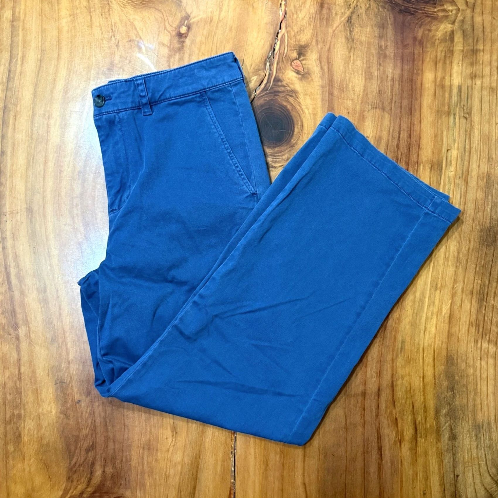Alex Mill VINTAGE? No. Alex Mill Women's Pants Chino Wide leg High Rise Cotton 6 Blue Slim Straight 29 Inseam Casual Everyday Womens Size 28" / US 6 / IT 42 - 2 Thumbnail