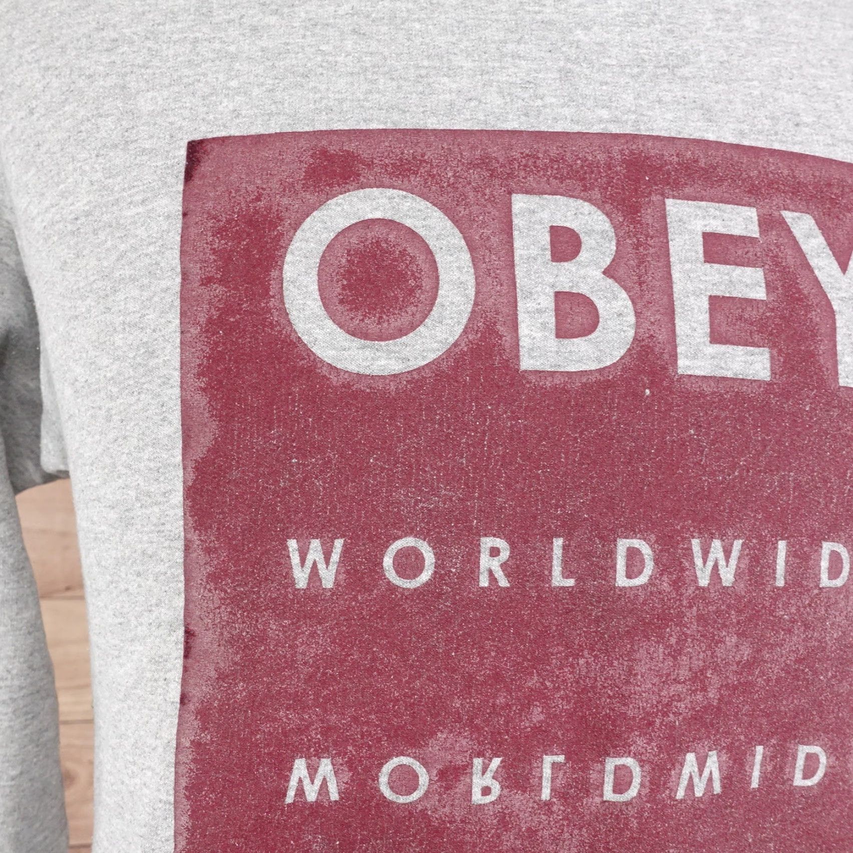 Obey Vintage OBEY Streetwear Crew Neck Sweatshirt Men Small Gray 90s 2000s Faded Graphic Size US S / EU 44-46 / 1 - 3 Thumbnail