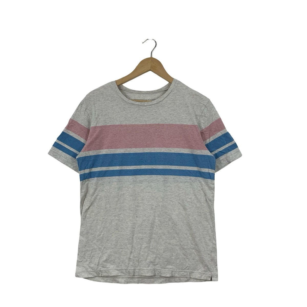 Japanese Brand QUADRO Colour Block Stripe Tee Shirt Top Japanese Fashion Size US S / EU 44-46 / 1 - 3 Thumbnail