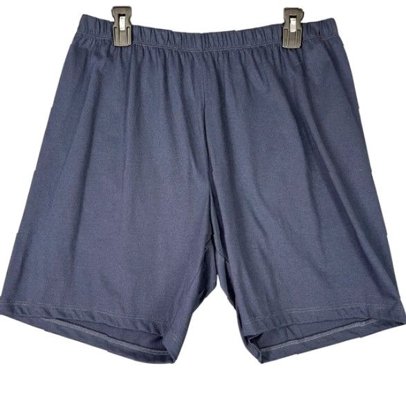 Vintage PatPrimo Shorts Mens L Bermuda Knit Elastic Waist Modern Classic Everyday Casual Mens Blue Bermuda Knit Elastic Waist Modern Classic Everyday Casual Size US 33 - 2 Thumbnail