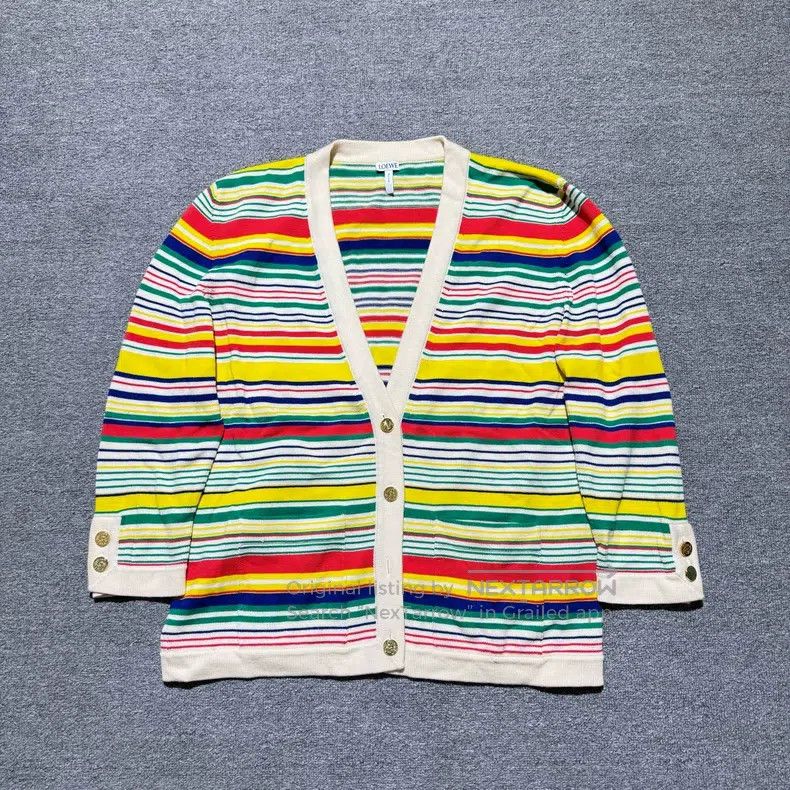 Loewe Loewe Colorful striped knit cardigan Size S / US 4 / IT 40 - 1 Thumbnail