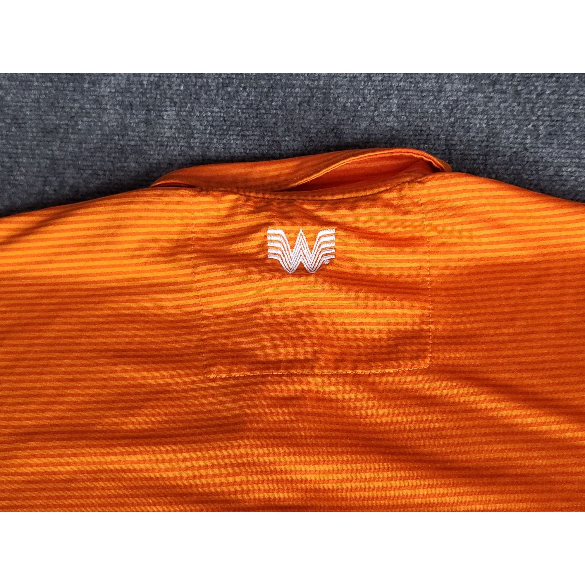 Uniform Wares Whataburger Men's Collared Polo Sz M Uniform Orange Striped Size US M / EU 48-50 / 2 - 8 Thumbnail
