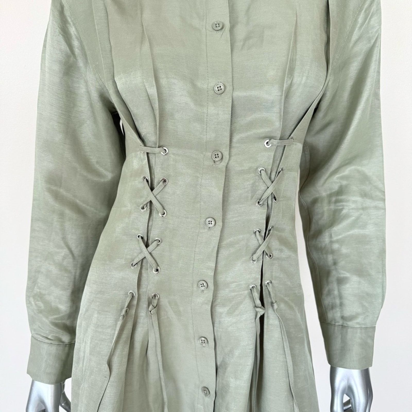 The Kooples NWT!!! The Kooples women linen shirt dress size 1 or M 465$ Size M / US 6-8 / IT 42-44 - 3 Thumbnail