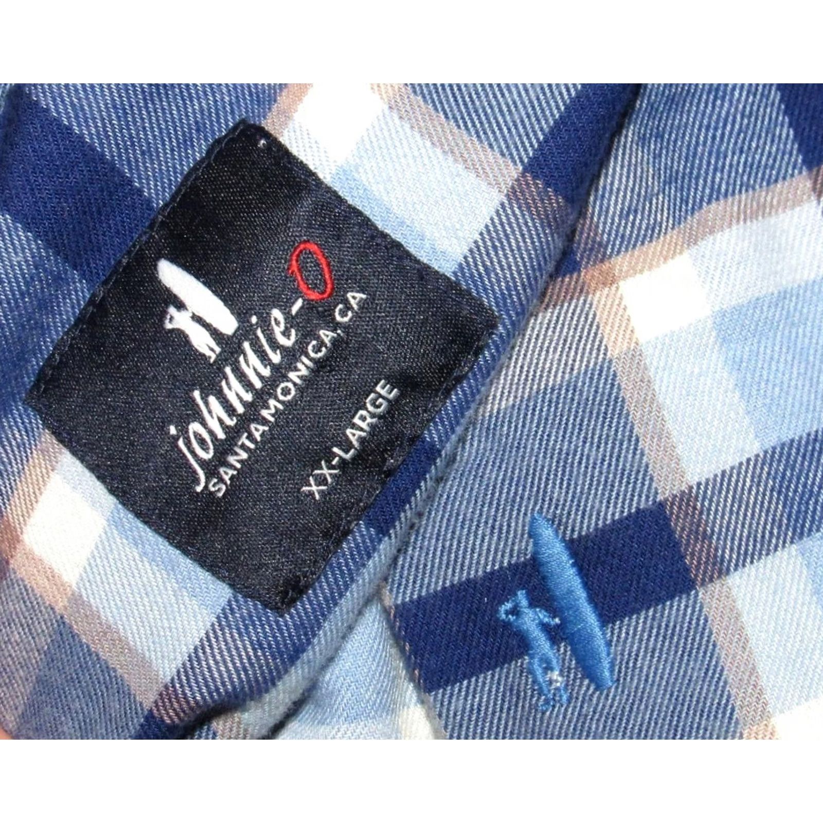 johnnie-O JOHNNIE O Blue Plaid Long Sleeve Button Down Shirt XXL Mens Size US XXL / EU 58 / 5 - 3 Thumbnail