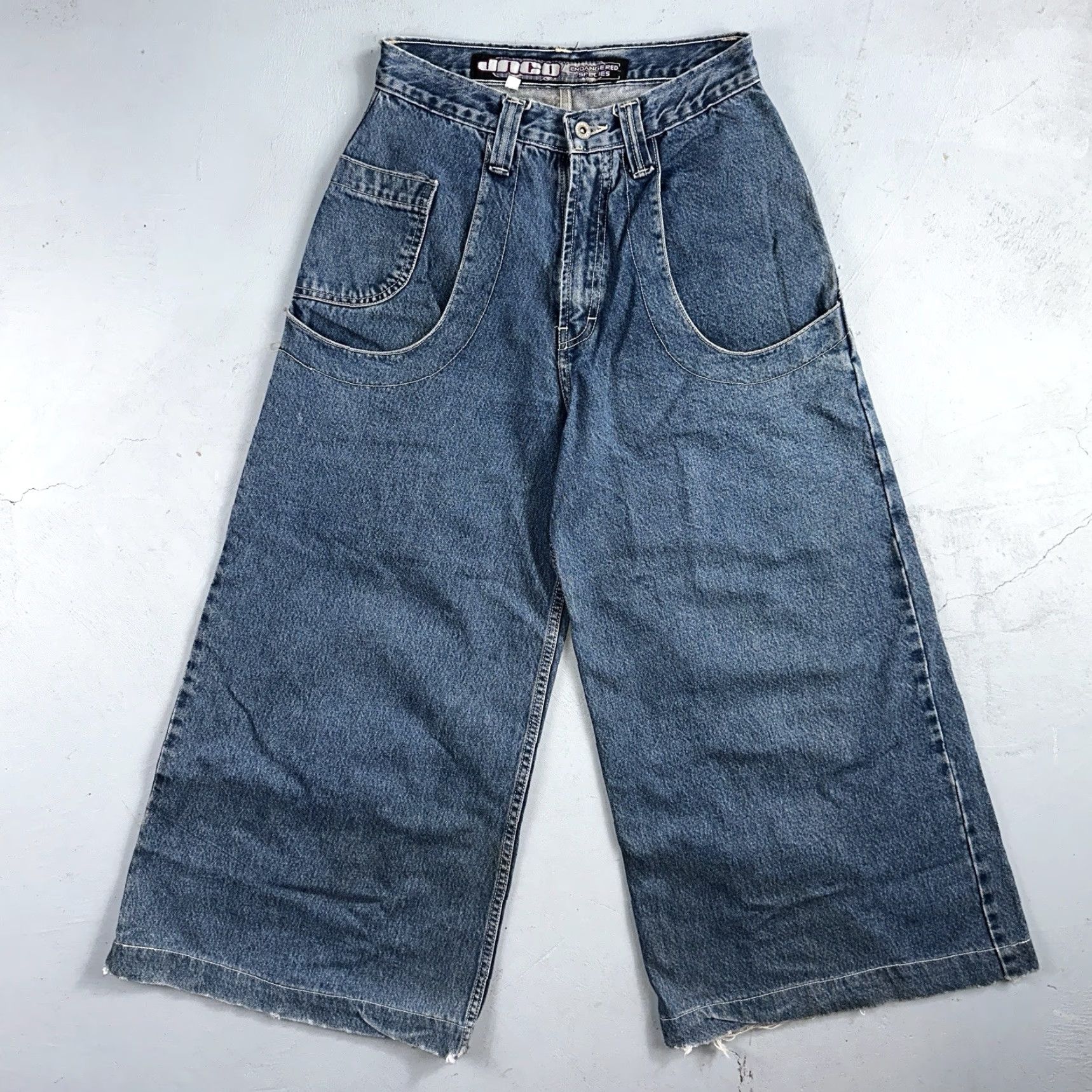 JNCO VINTAGE JNCO Jeans Men Wide-Leg 30x25 Y2K 90s Denim Blue Endangered Species Rhino Collection Size US 28 / EU 44 - 2 Thumbnail