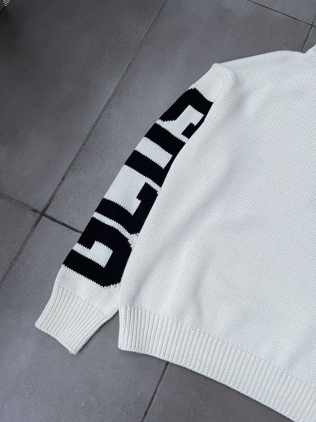 GCDS !DS! AW23 GCDS Logo Cream Turtleneck Sweater Size US M / EU 48-50 / 2 - 10 Thumbnail