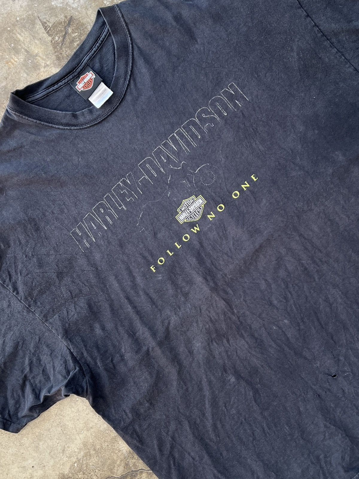 Harley Davidson × Vintage Vintage Harley Davidson Follow No One Buddy Stubbs Tee 3XL Size US XXL / EU 58 / 5 - 4 Thumbnail