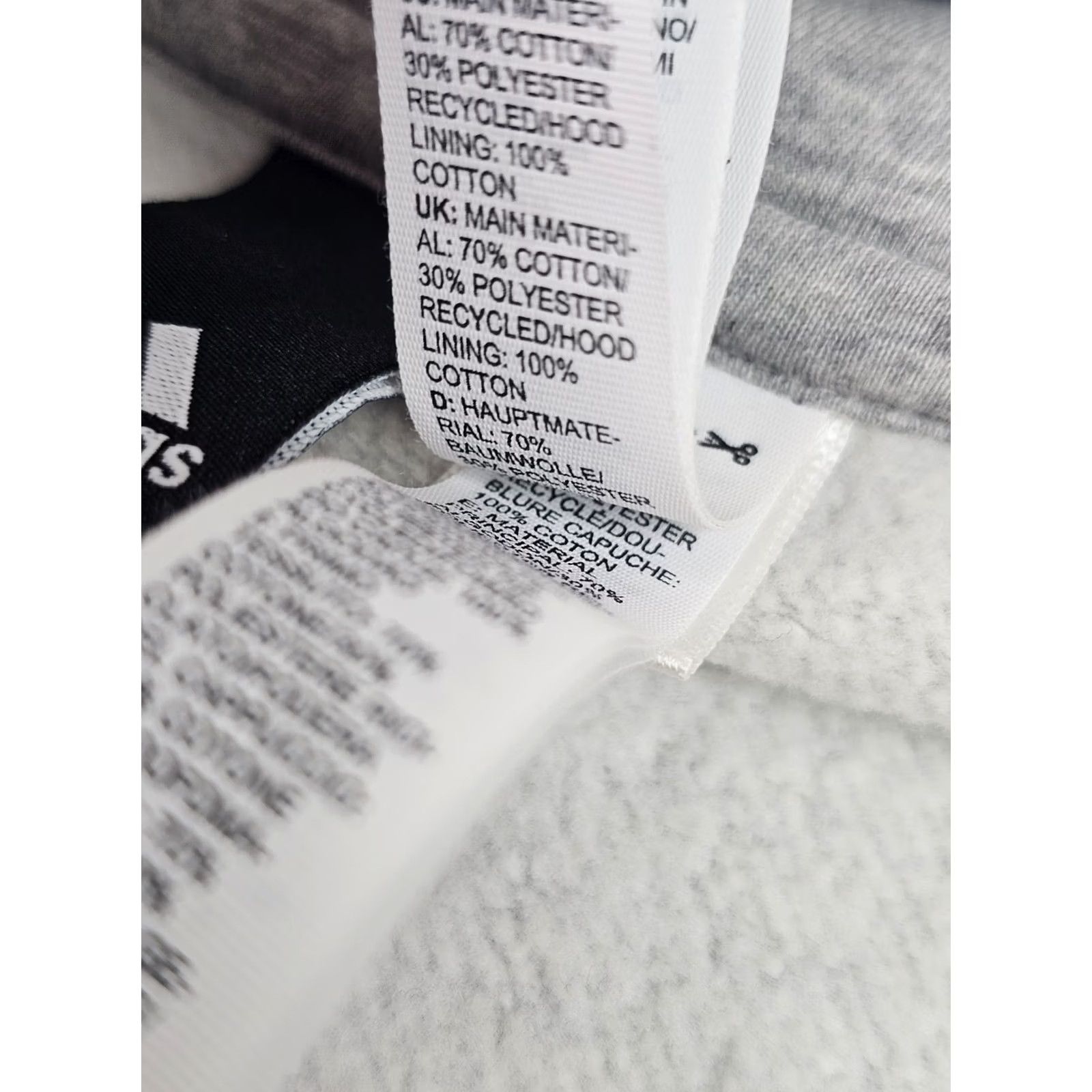 Adidas Adidas Essentials Cotton Fleece 3-Stripe Full Zip Hoodie Women XL Silver - CD2250, 3 Stripe, Full Zip, Fleece Hoodie, Womens XL Size XL / US 12-14 / IT 48-50 - 5 Thumbnail