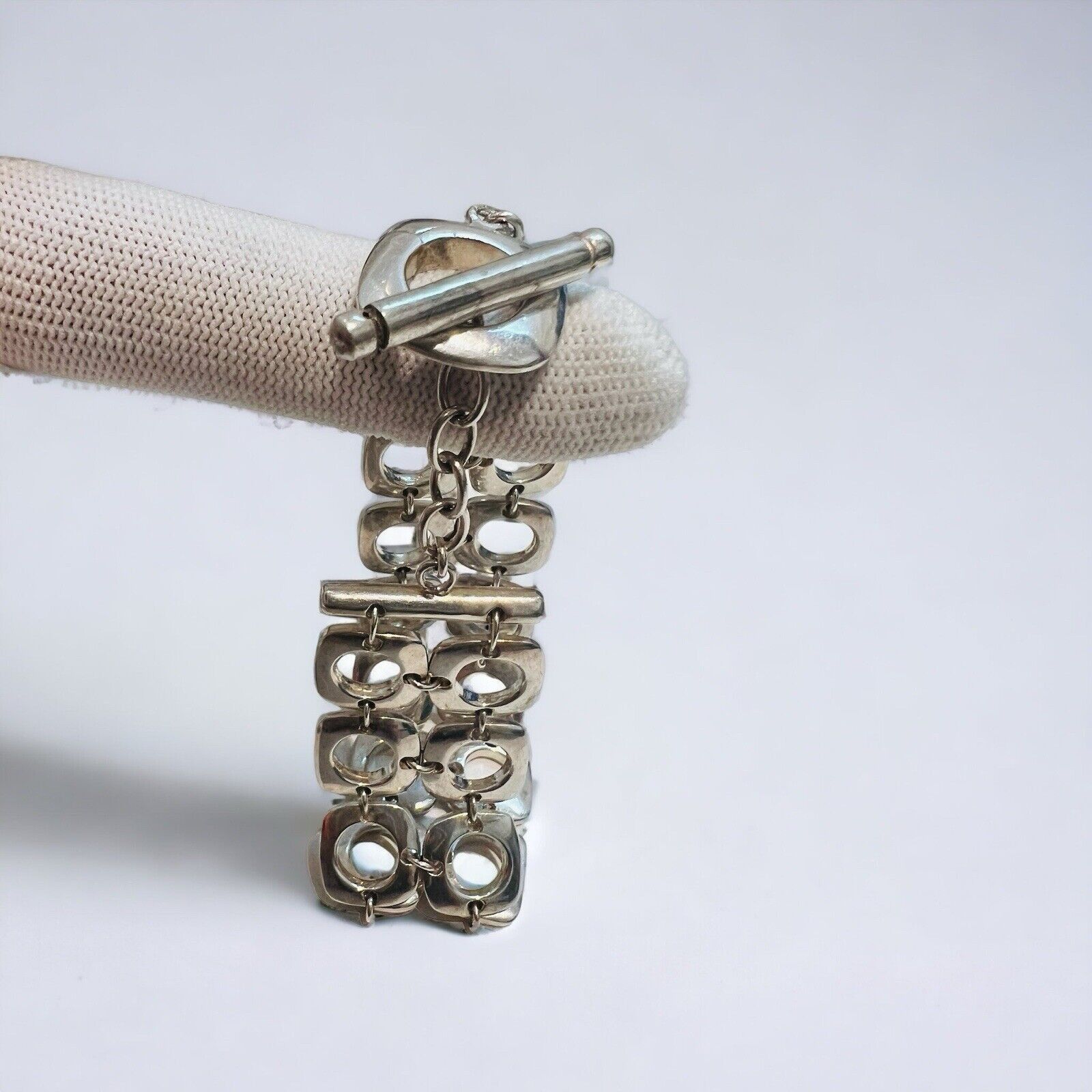 Tiffany & Co. Tiffany & Co Double Row Cushion Square Link Bracelet 7" Size ONE SIZE - 5 Thumbnail