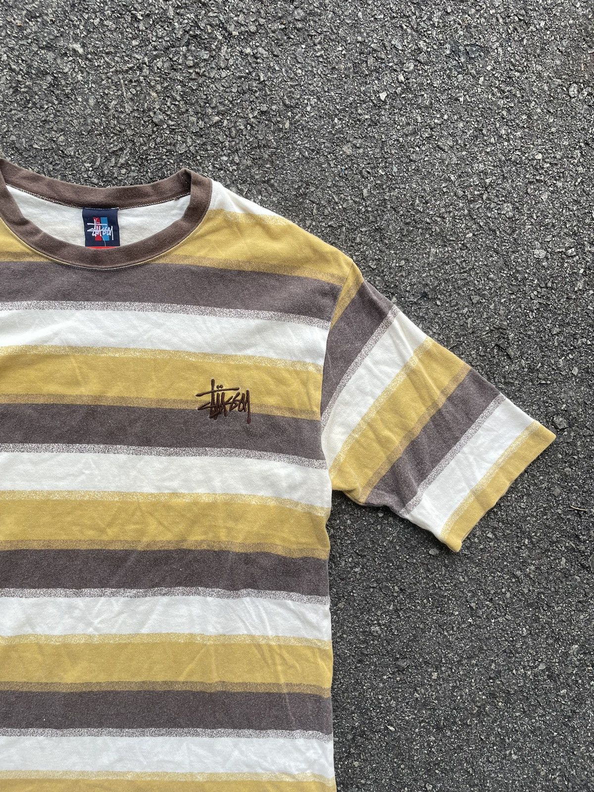 Stussy × Vintage Stussy Stripe Vintage Tee Size US M / EU 48-50 / 2 - 2 Thumbnail