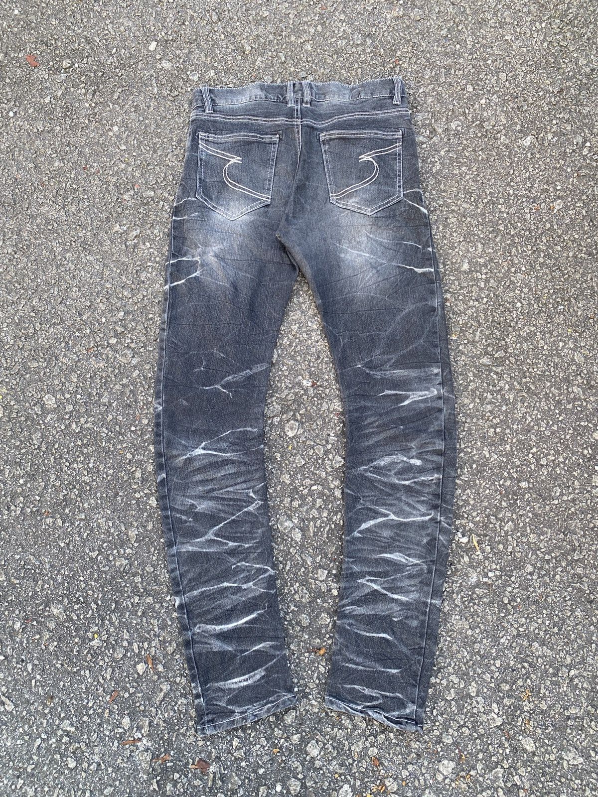 semanticdesign Semantics Design Japan Curve Leg Honeycomb Design Jeans Size US 30 / EU 46 - 2 Thumbnail