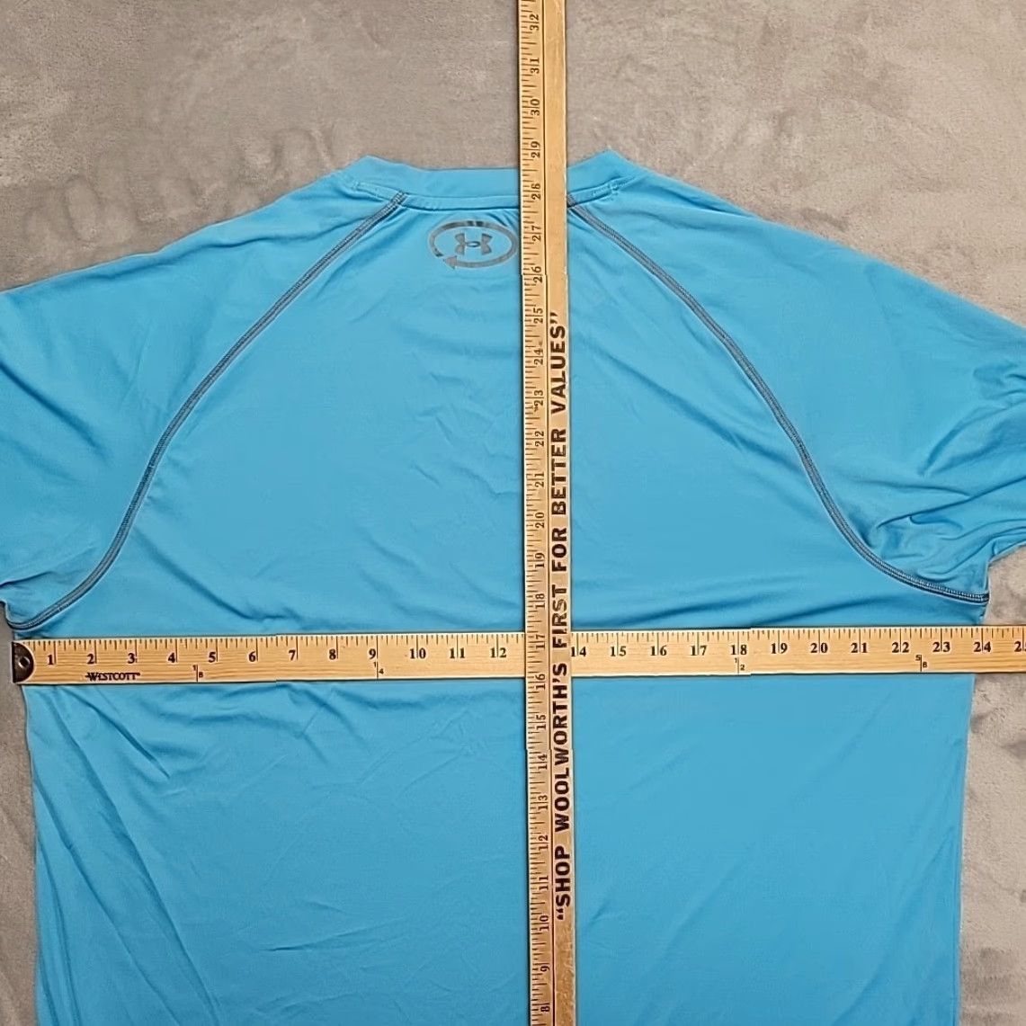 Under Armour Under Armour HEATGEAR Shirt Mens XL Blue Loose Catalyst Short Sleeve Shirt Men XL Blue Logo Breathable Moisture Wicking Quick Dry 90s? Size US XL / EU 56 / 4 - 6 Thumbnail