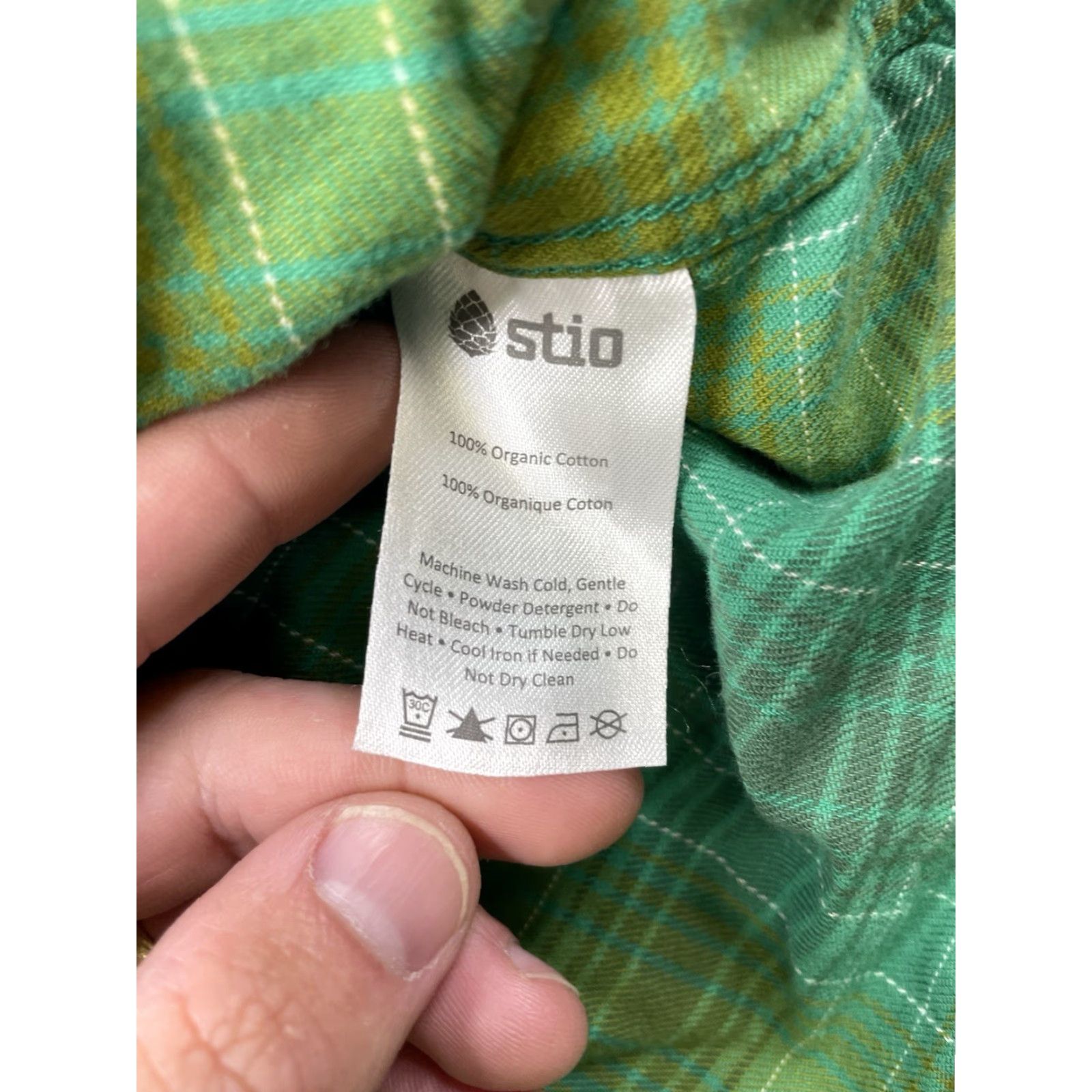 Vintage Stio Shirt Womens Small Long Sleeve Button Up Green Plaid Cotton Flannel Size S / US 4 / IT 40 - 4 Thumbnail