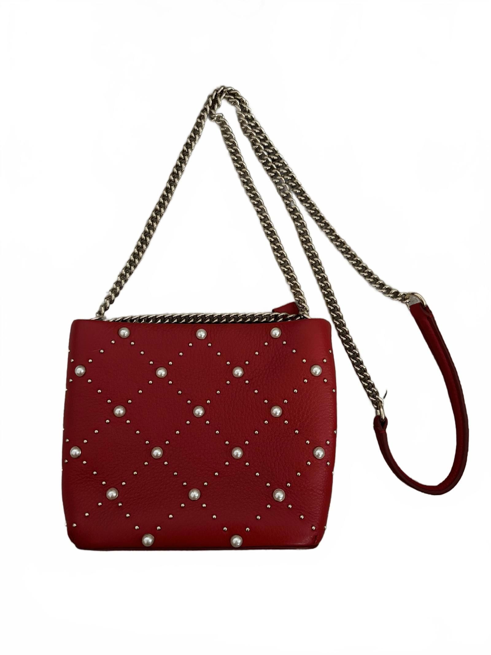 Designer BRAND NEW! Kate Spade Red Quilted Crossbody Bag with Pearls Size ONE SIZE - 1 Thumbnail