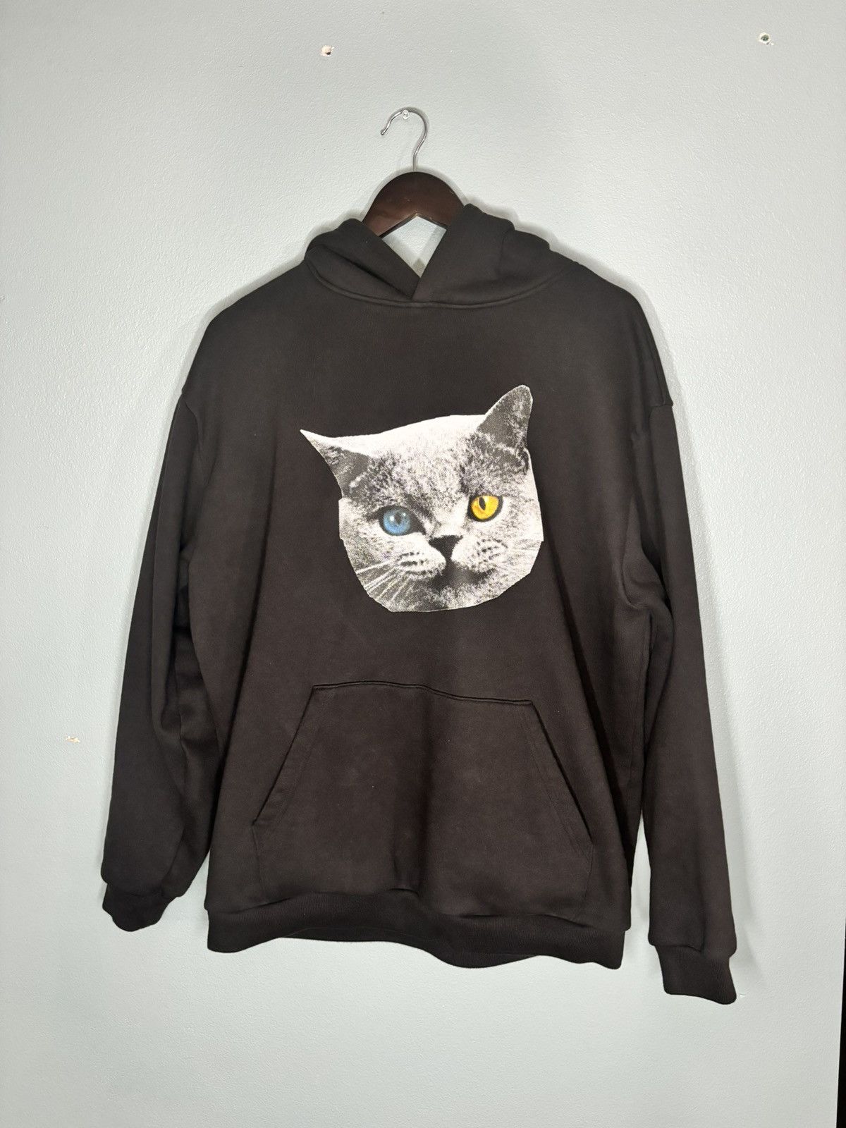 image of Golf Wang Shark Cat Hoodie in Black, Men's (Size XL)