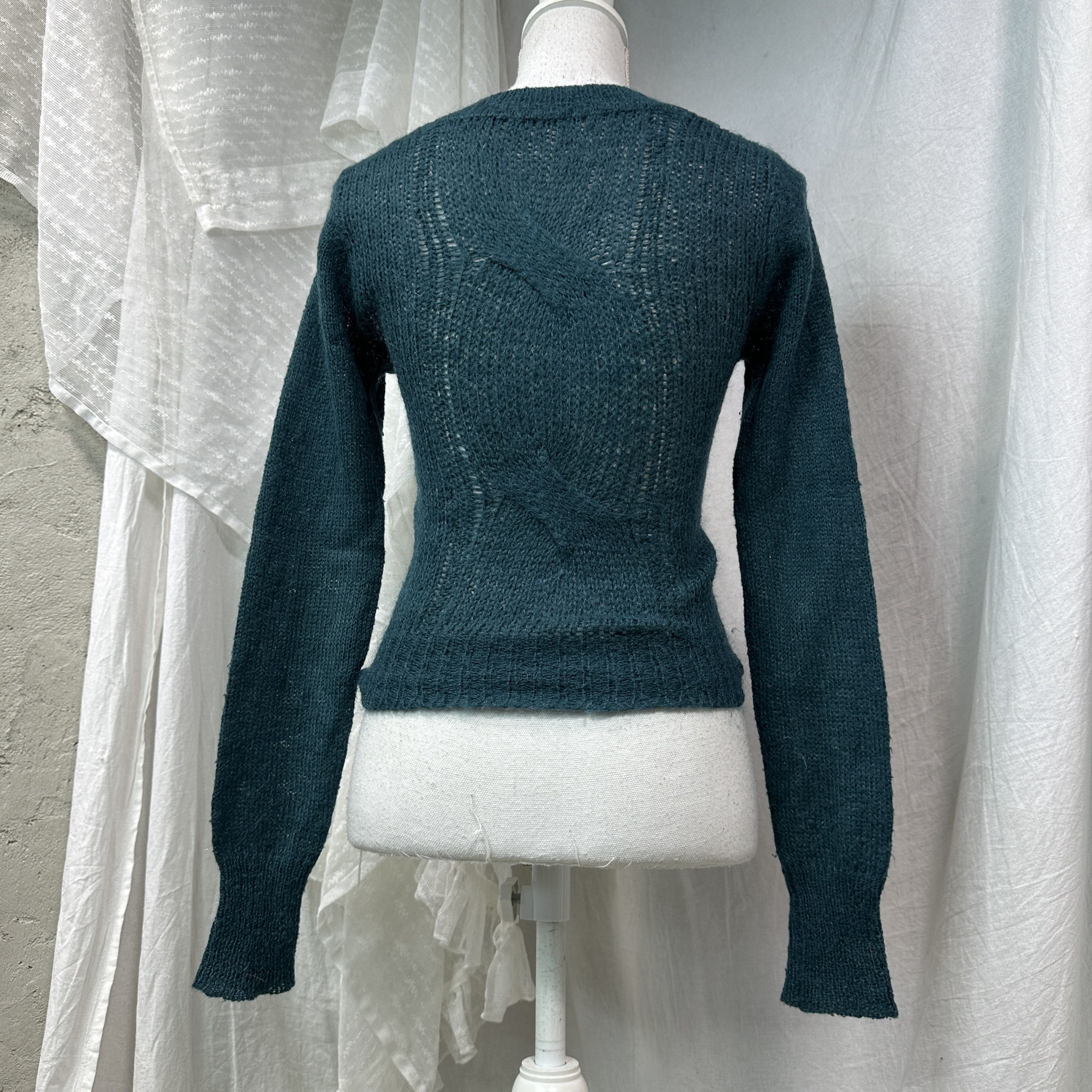 Vintage Vintage Knitted Emerland Green Intimissimi Cardigan Y2K Size S / US 4 / IT 40 - 6 Thumbnail