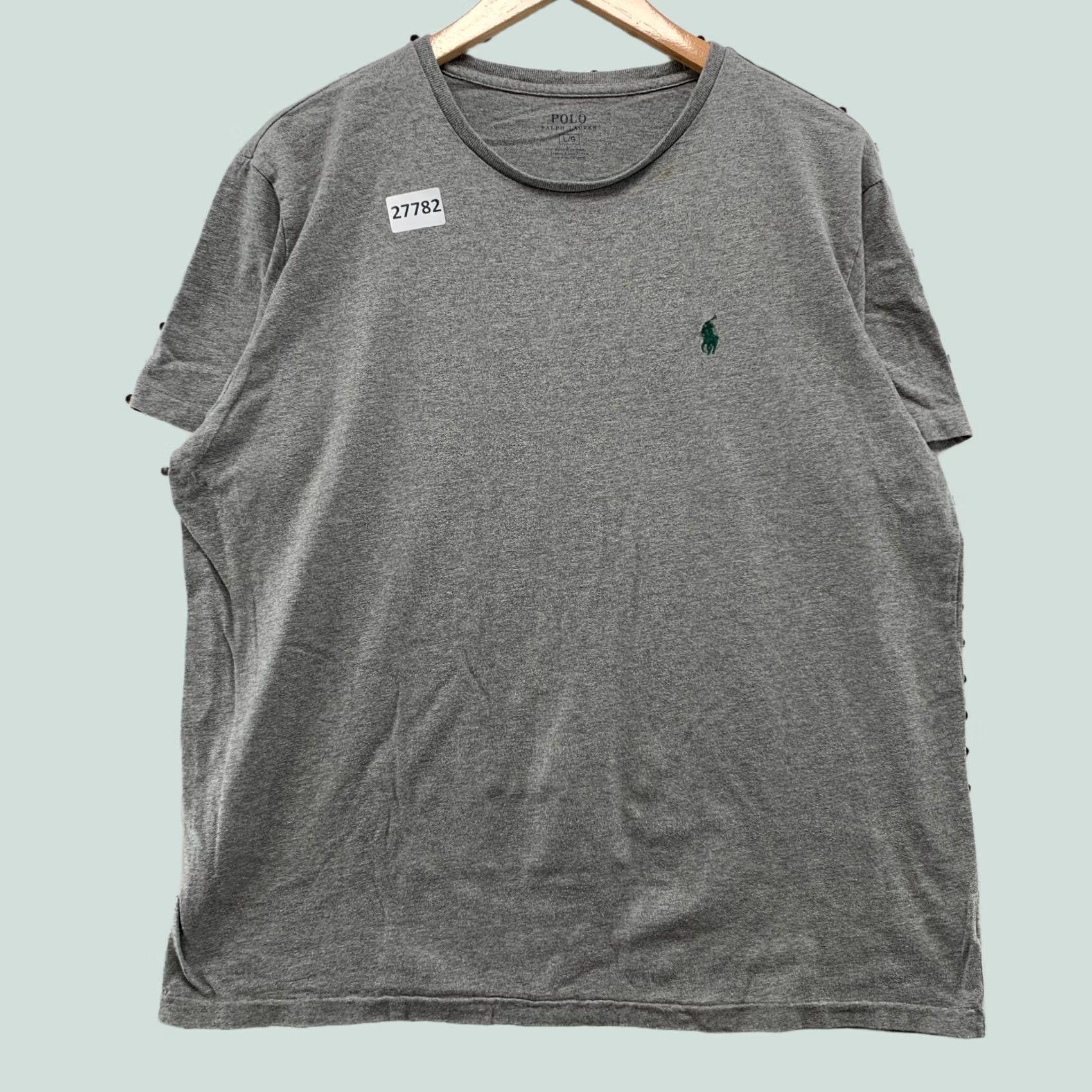 Polo Ralph Lauren Polo Ralph Lauren Shirt Gray Green Pony Mens Large Short Sleeve Size US L / EU 52-54 / 3 - 1 Thumbnail