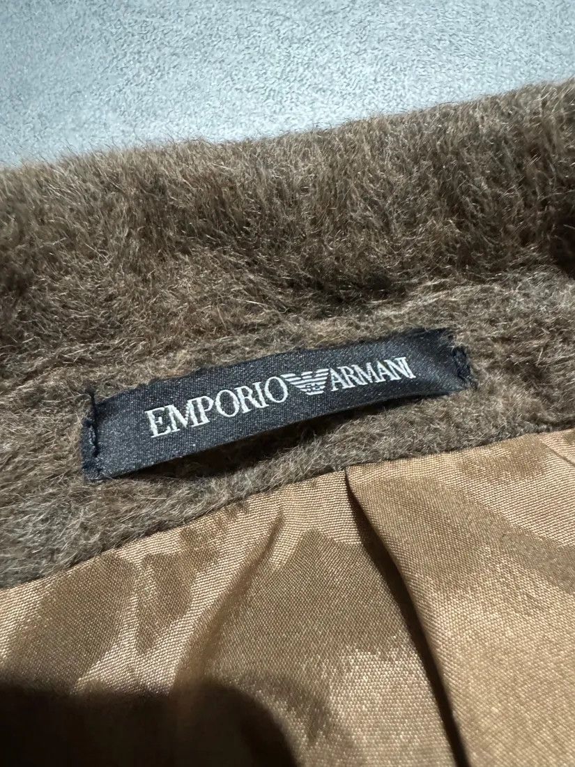 Emporio Armani × Vintage FW2018 Emporio Armani Sartorial Faux Fur Brown Trench Coat Size US M / EU 48-50 / 2 - 7 Thumbnail